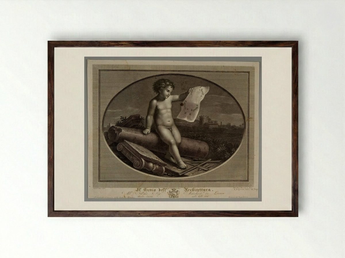 The Genius of Architecture - Pietro Bonato - Framed Print Dark Wood
