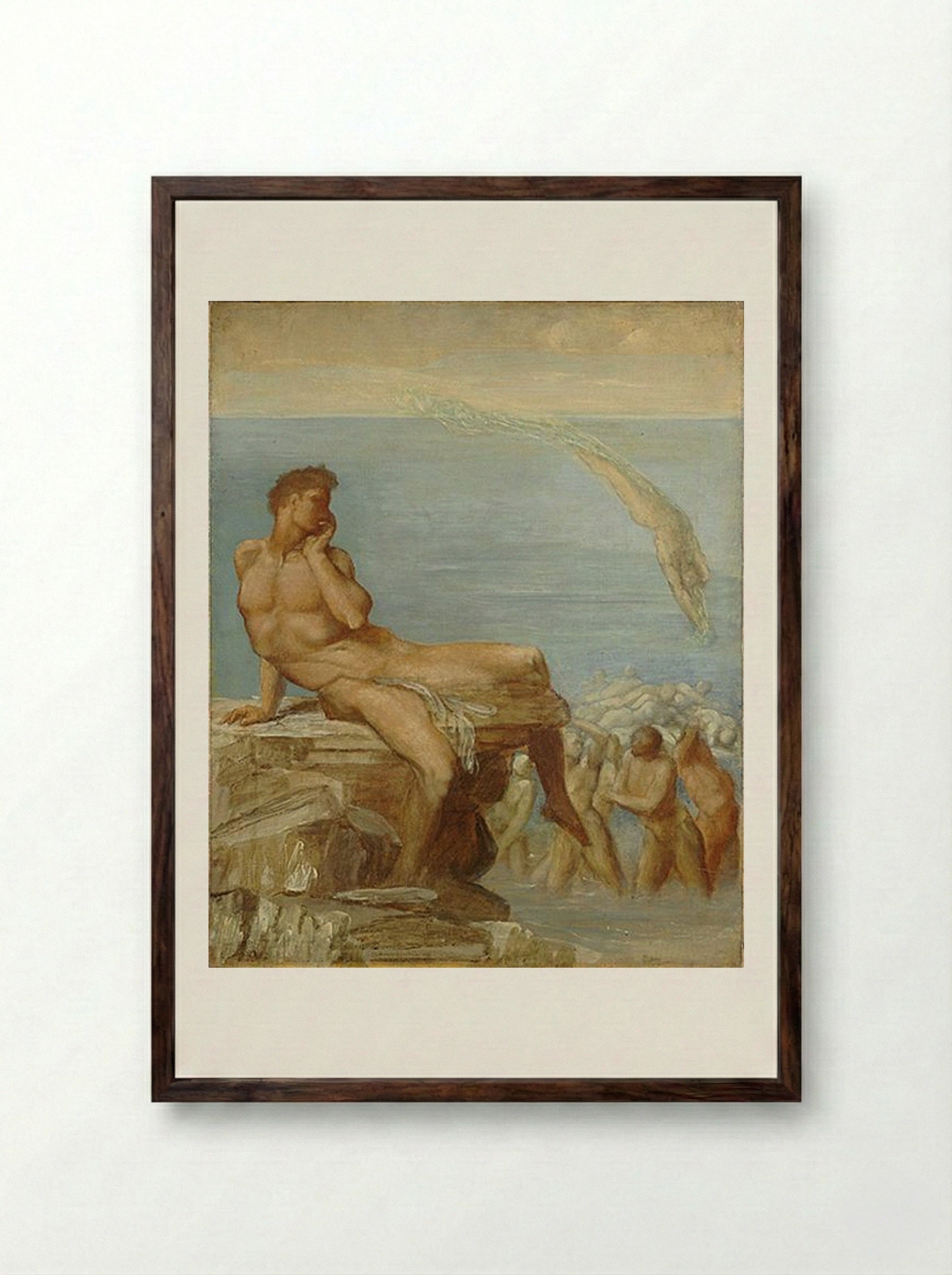 The Genius of Greek Poetry - George Frederick Watts - Framed Print Dark Wood