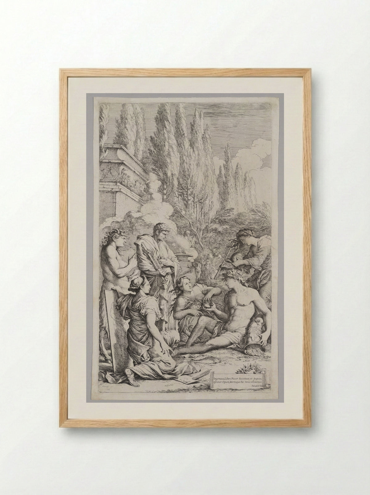 The Genius of Salvator Rosa - Salvator Rosa - Framed Print Wood