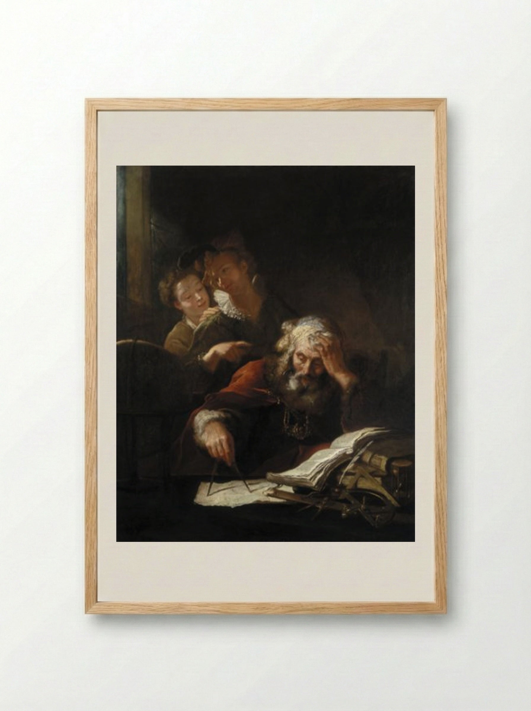 The Geometrician - Antoine Pesne - Framed Print Wood