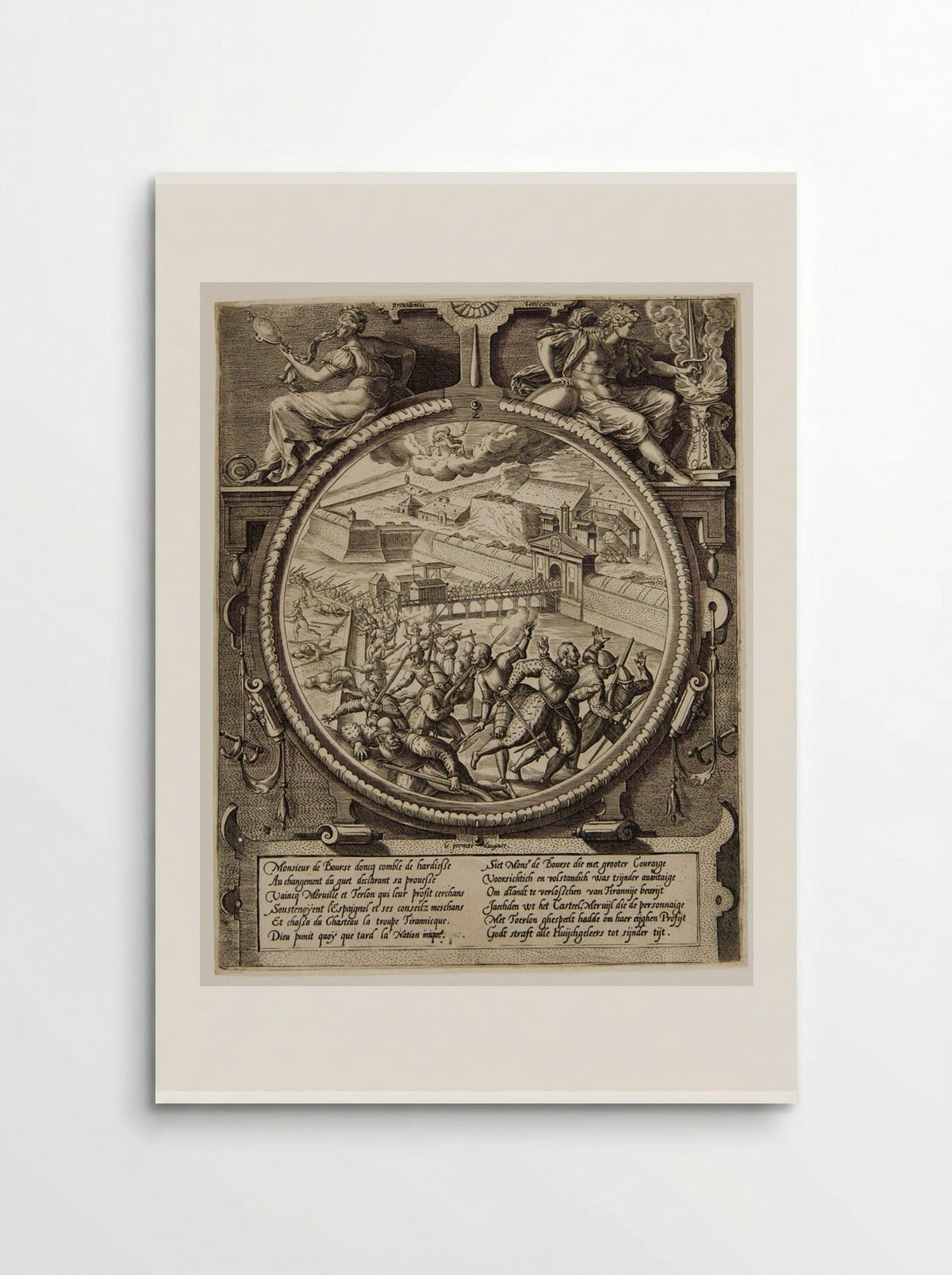 The German Troops Driven from the Citadel, 1 August 1577 - Johannes Wierix - Poster