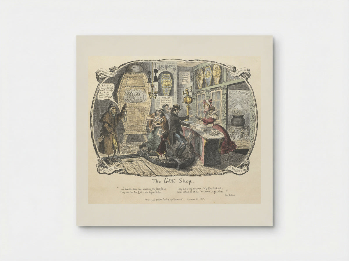 The Gin Shop - George Cruikshank - Poster