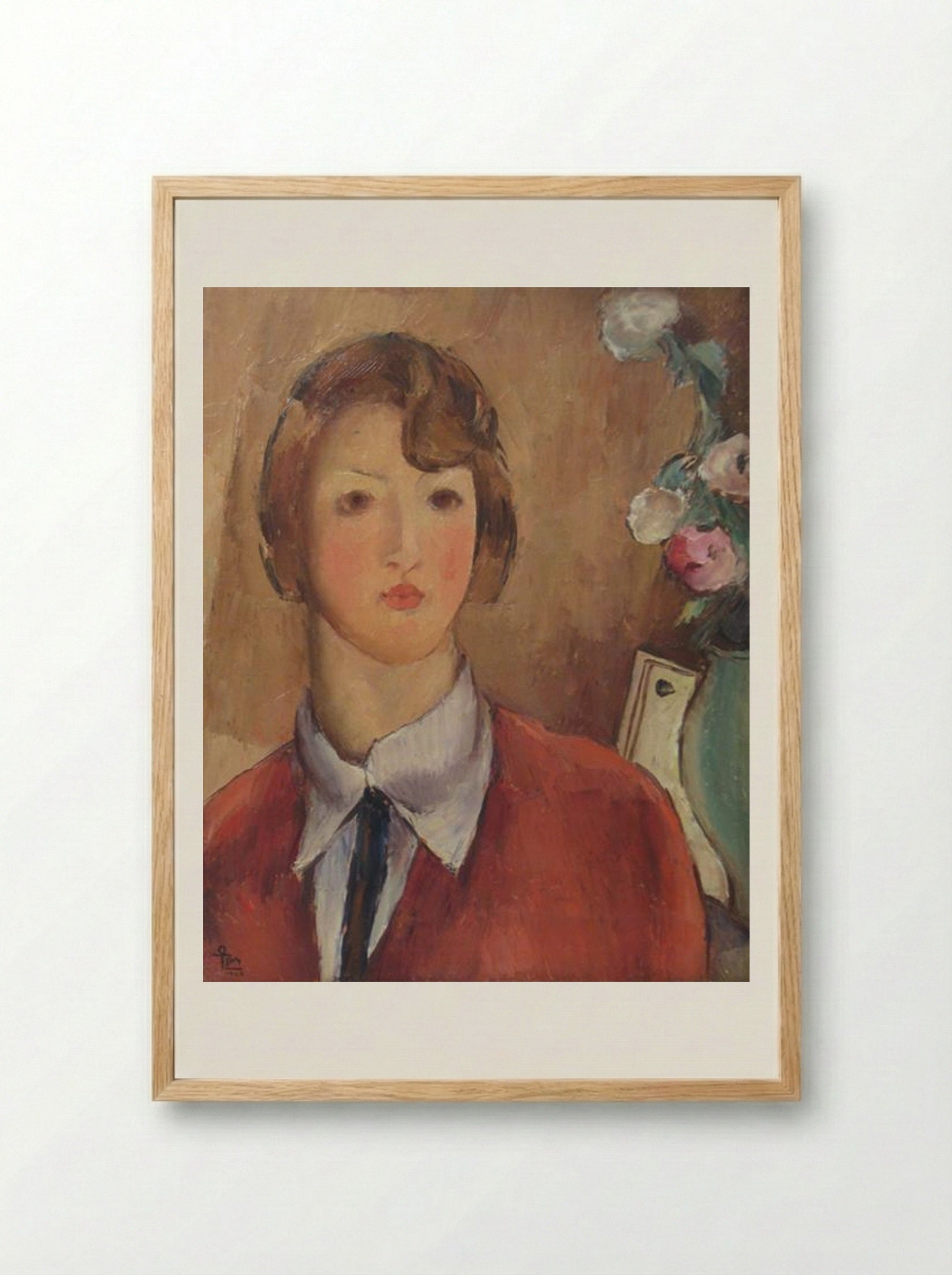The Girl in Red - Ion Theodorescu-Sion - Framed Print Wood