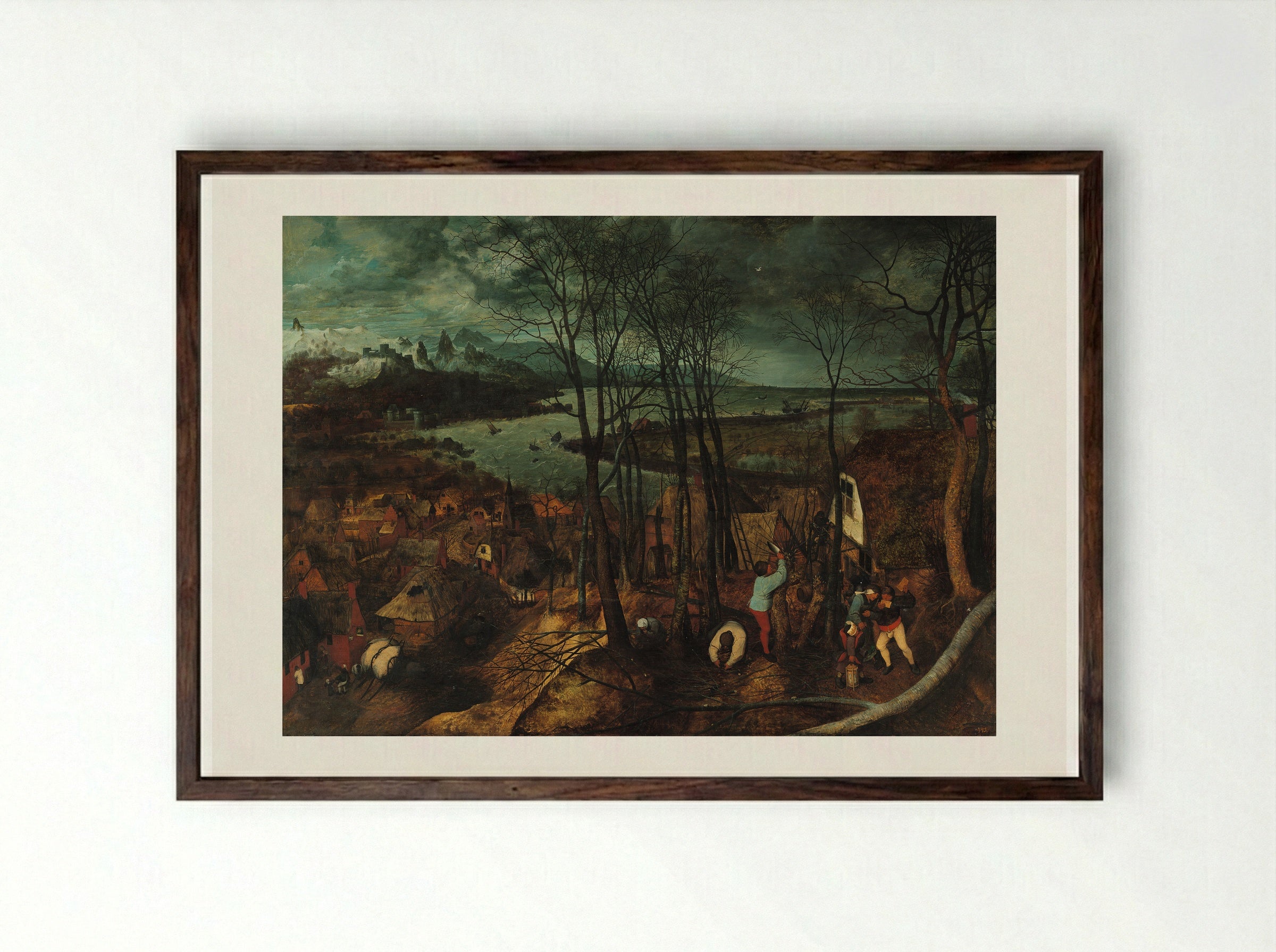 The Gloomy Day - Pieter Bruegel the Elder - Framed Print Dark Wood