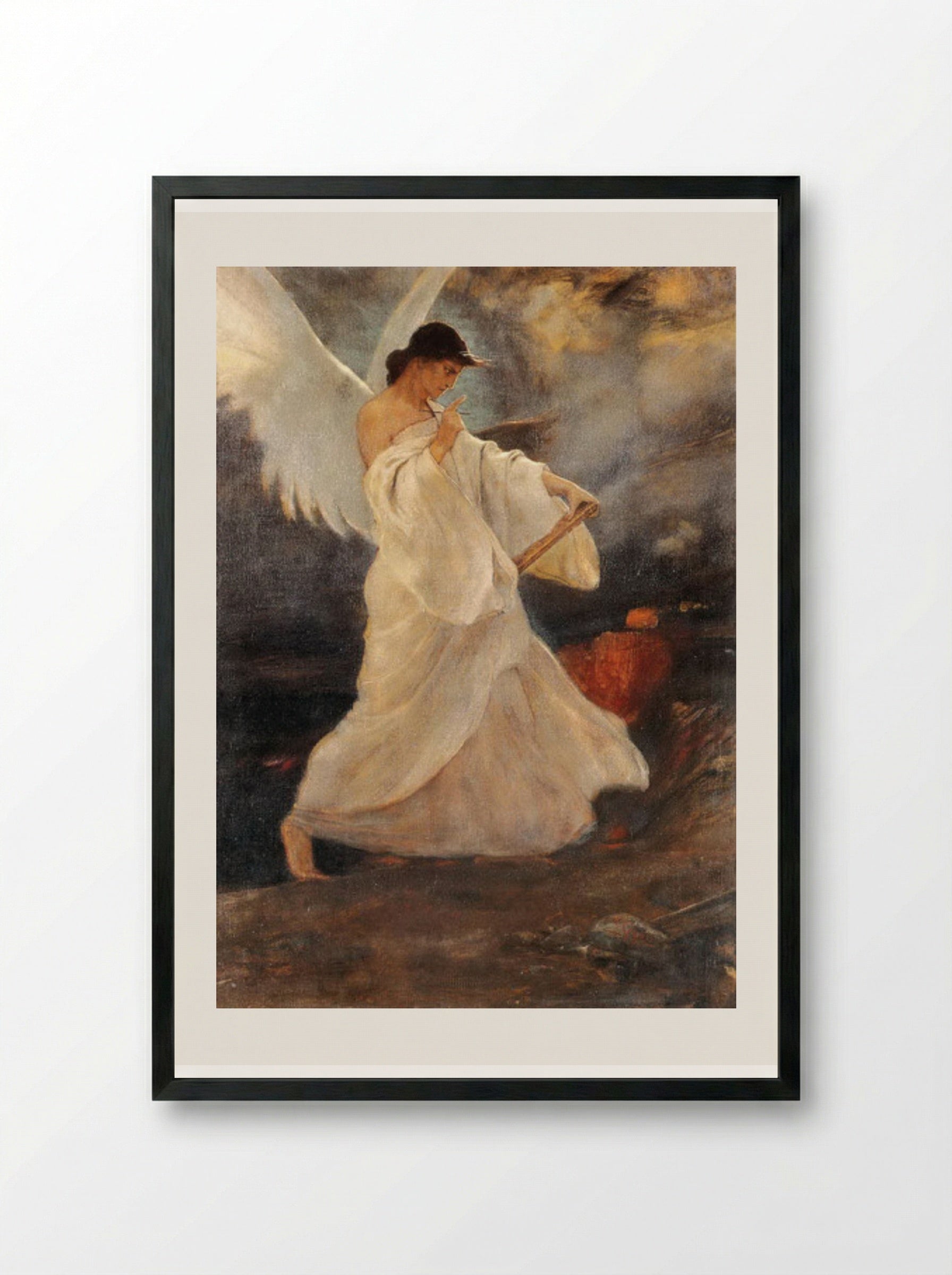 The Glory of Psara - Nikolaos Gyzis - Framed Print Black