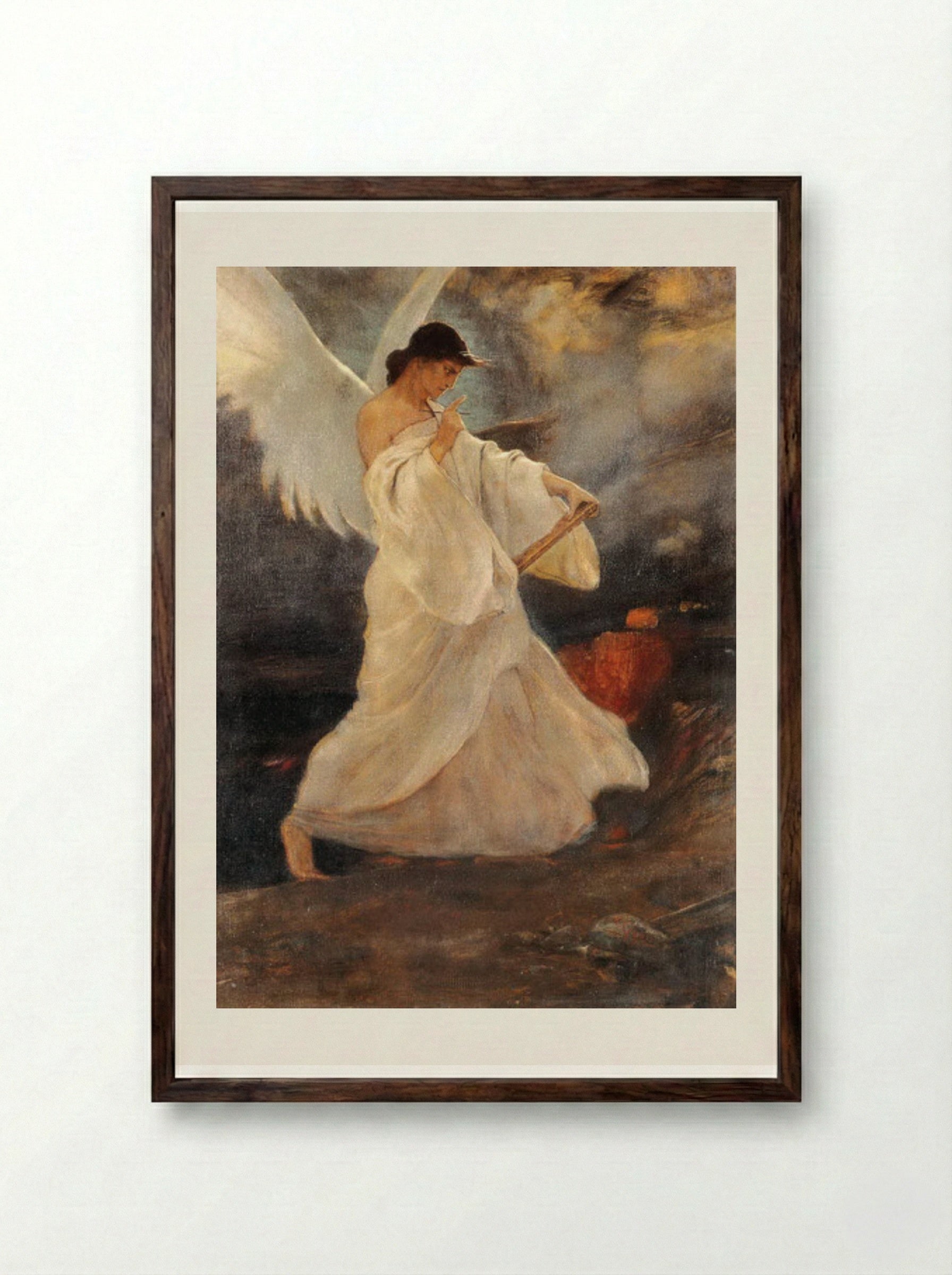 The Glory of Psara - Nikolaos Gyzis - Framed Print Dark Wood