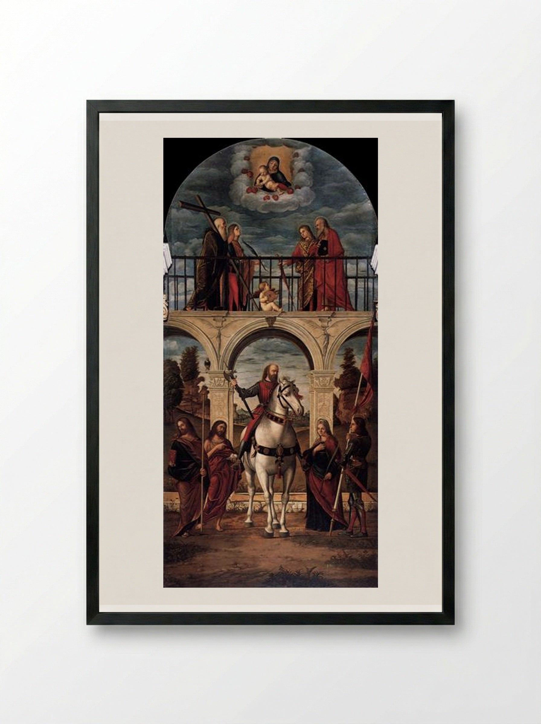The Glory of St. Vidal - Vittore Carpaccio - Framed Print Black