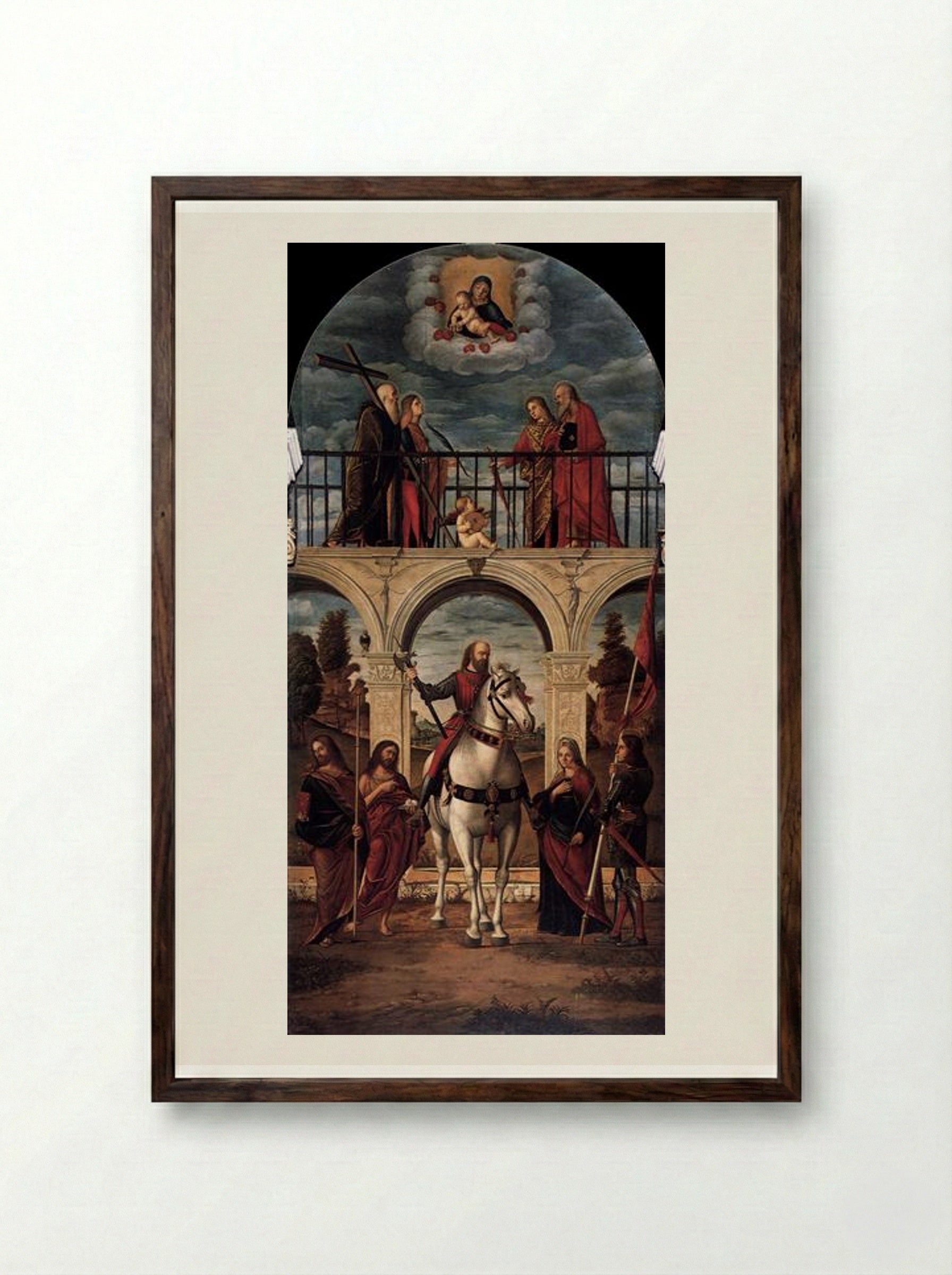 The Glory of St. Vidal - Vittore Carpaccio - Framed Print Dark Wood