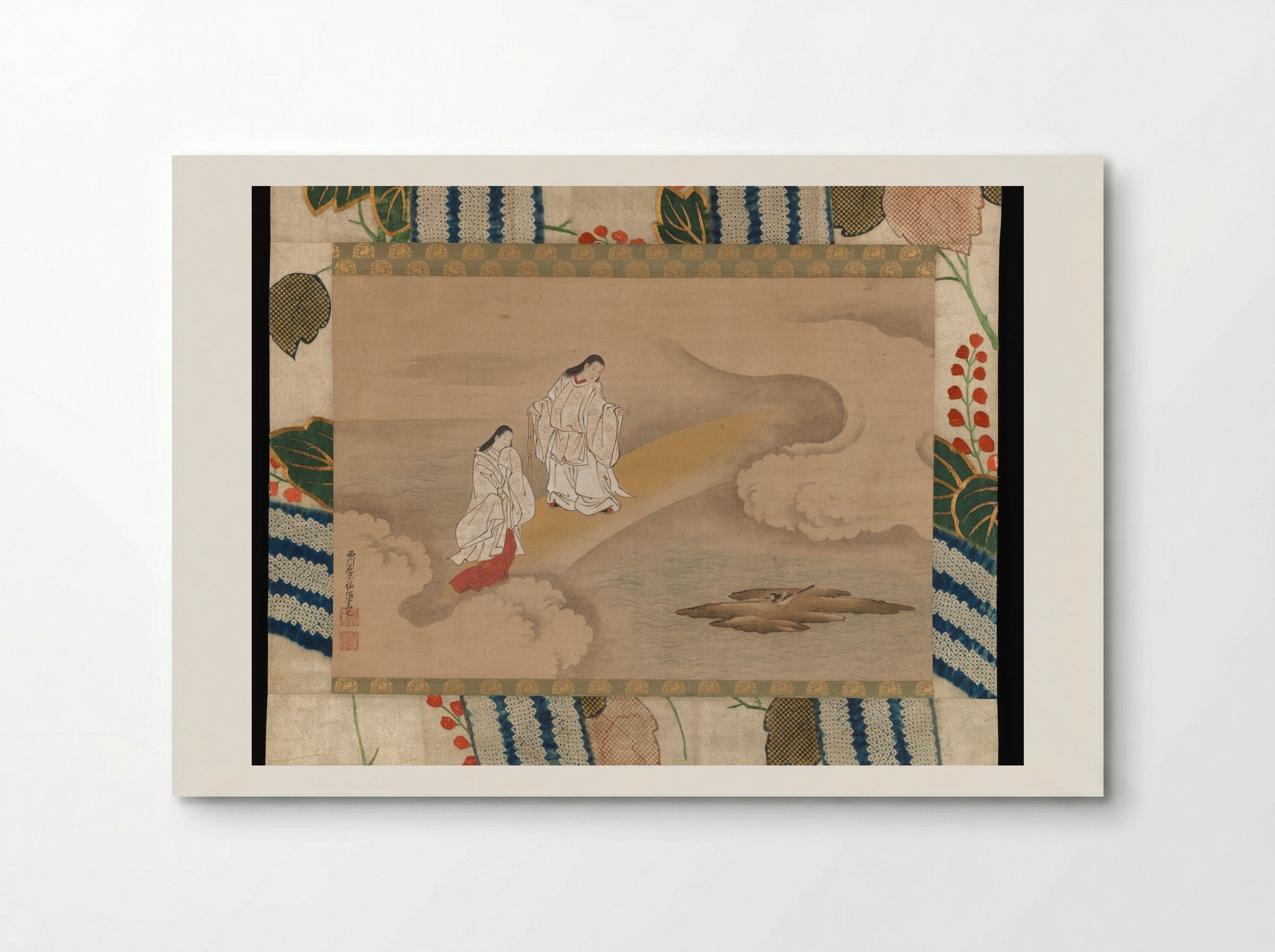 The God Izanagi and Goddess Izanami - Nishikawa Sukenobu - Poster