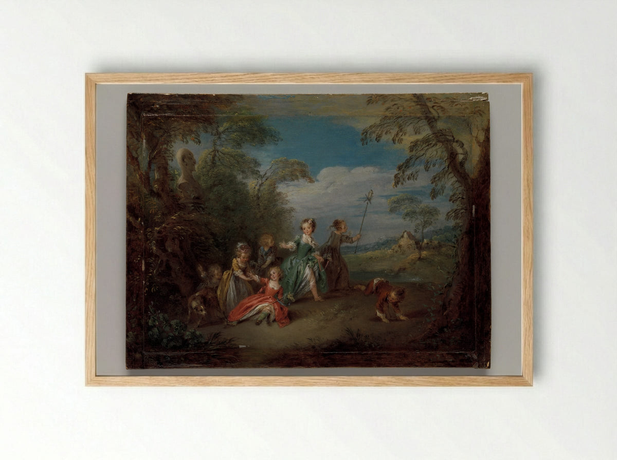 The Golden Age - Jean-Baptiste Joseph Pater - Framed Print Wood