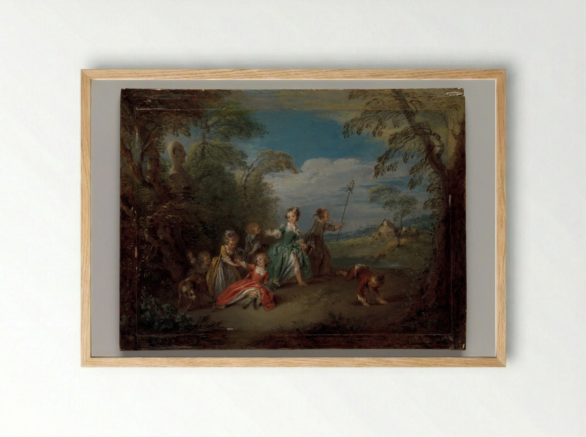 The Golden Age - Jean-Baptiste Joseph Pater - Framed Print Wood