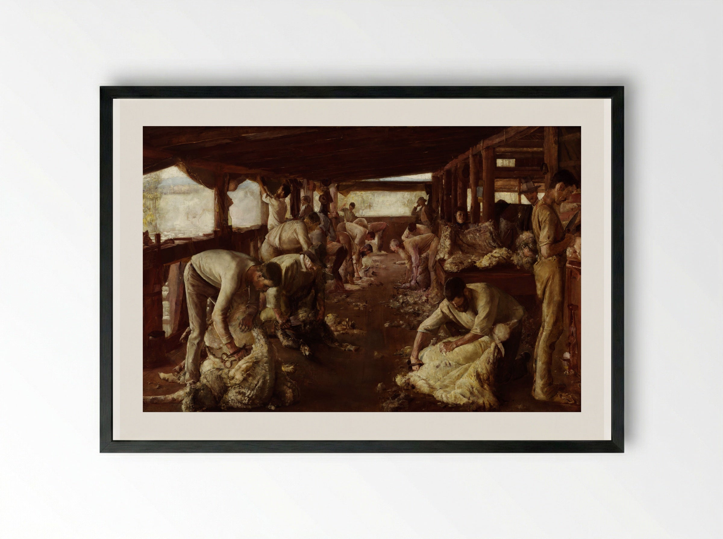 The Golden Fleece - Tom Roberts - Framed Print Black