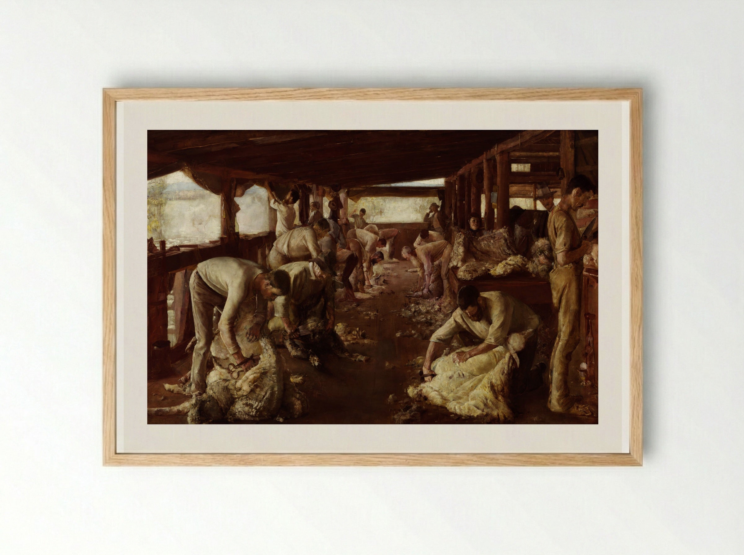 The Golden Fleece - Tom Roberts - Framed Print Wood