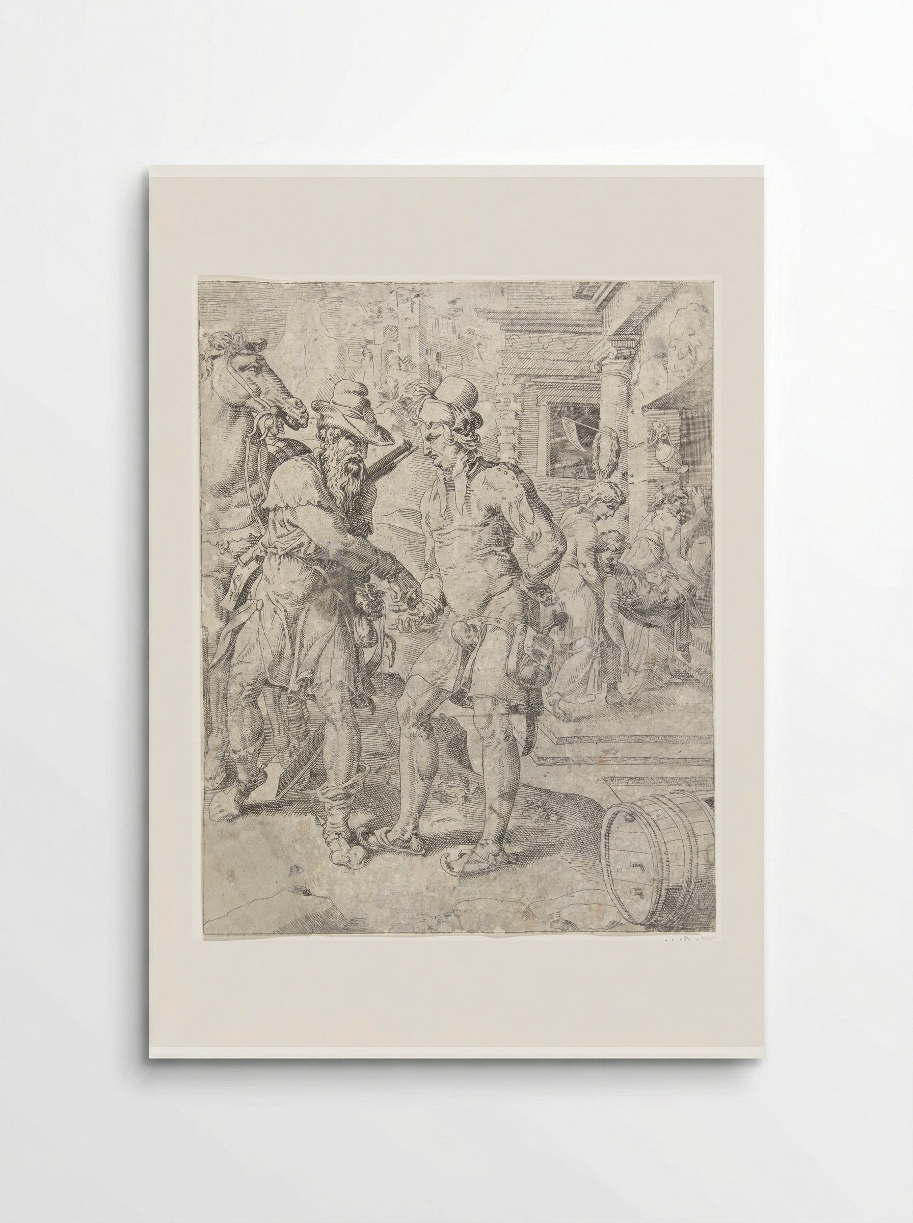 The Good Samaritan Paying the Innkeeper - Dirck Volckertsz. Coornhert - Poster