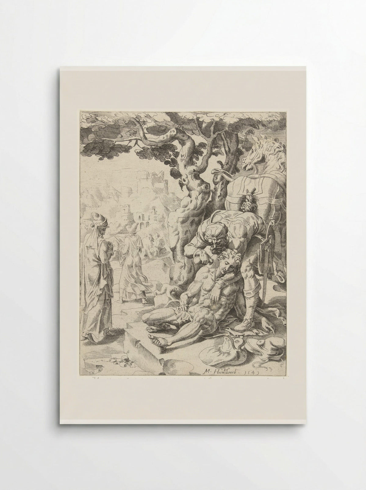 The Good Samaritan Tending the Wounds - Dirck Volckertsz. Coornhert - Poster