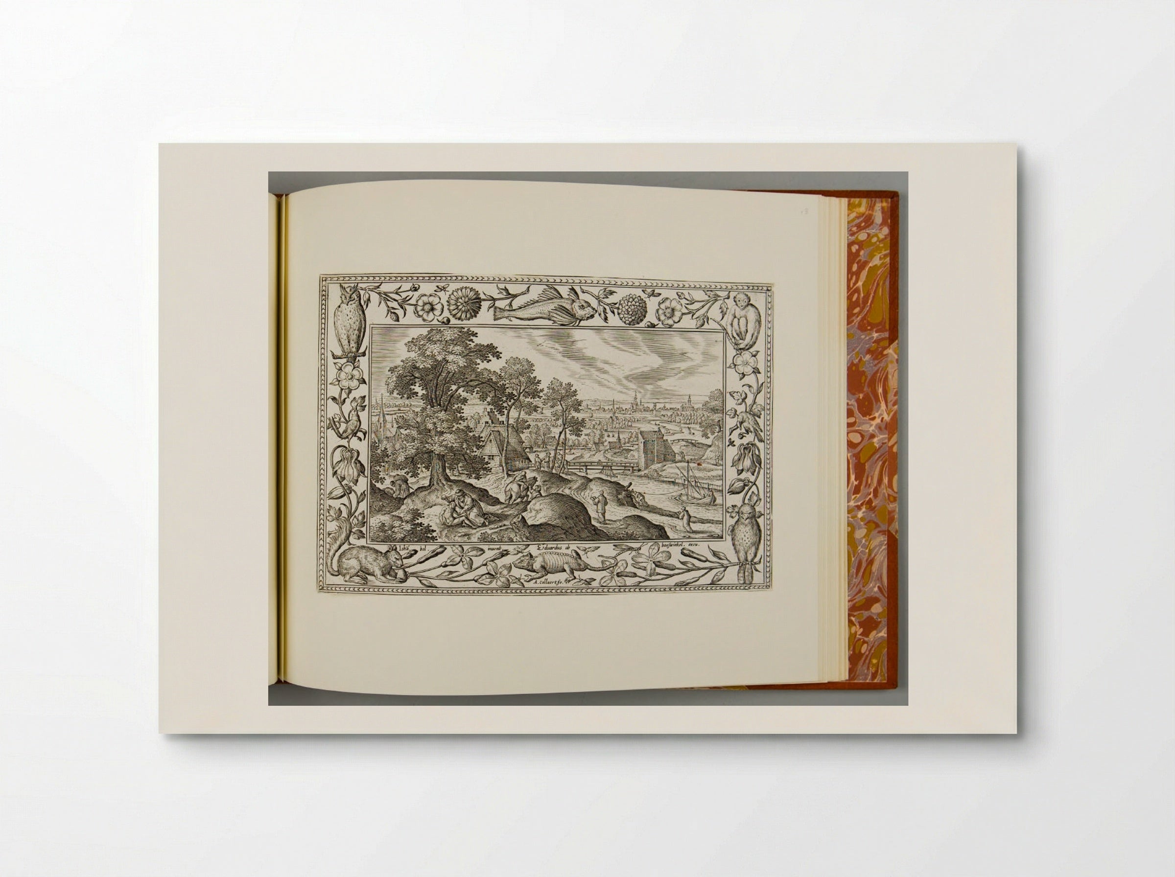 The Good Samaritan, with Fish, Lizard, Squirrel, and Owl - Adriaen Collaert - Poster