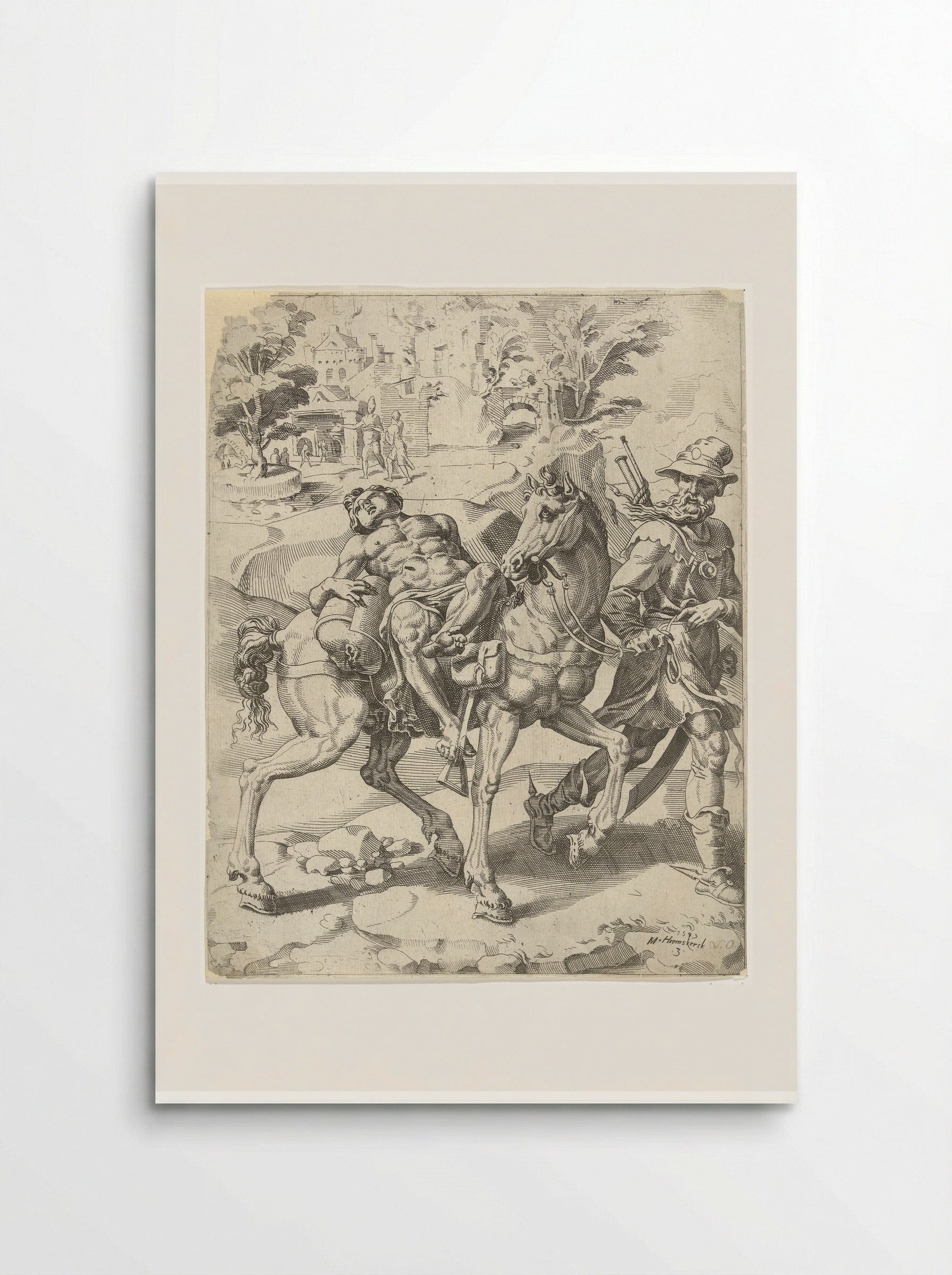 The Good Samaritan: The Journey to the Inn - Dirck Volckertsz. Coornhert - Poster
