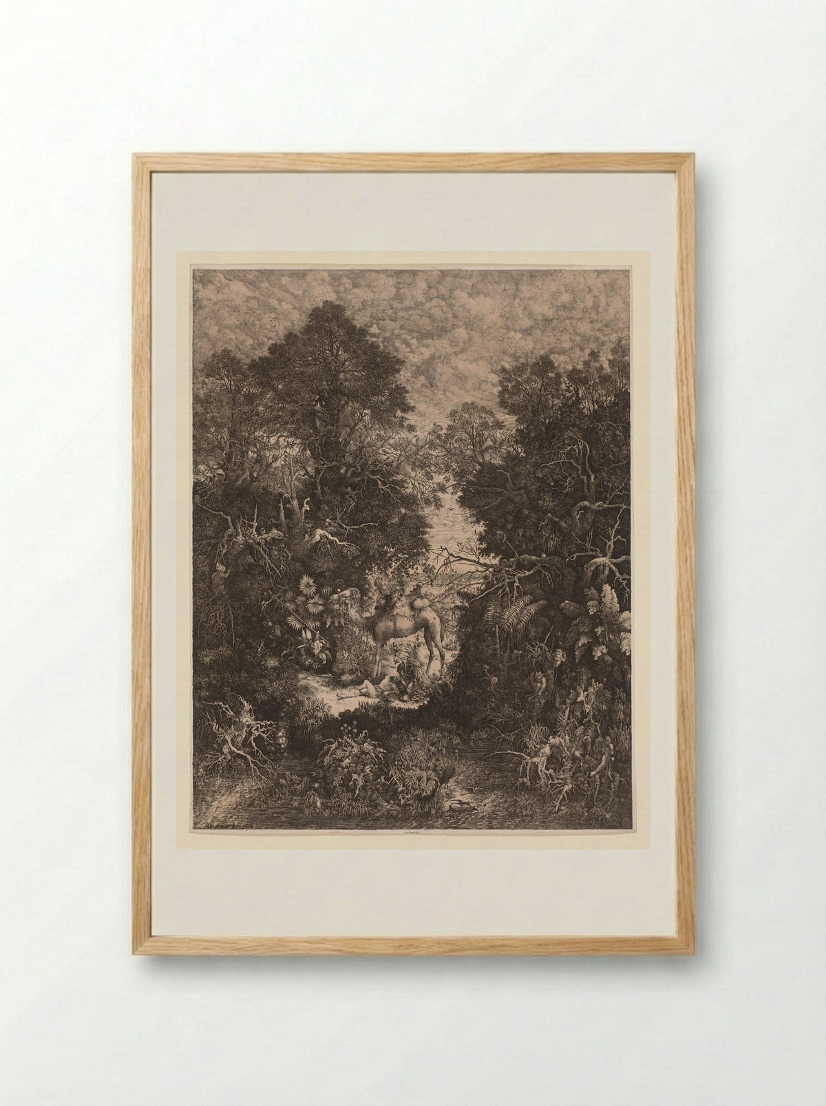 The Good Samaritan - Rodolphe Bresdin - Framed Print Wood