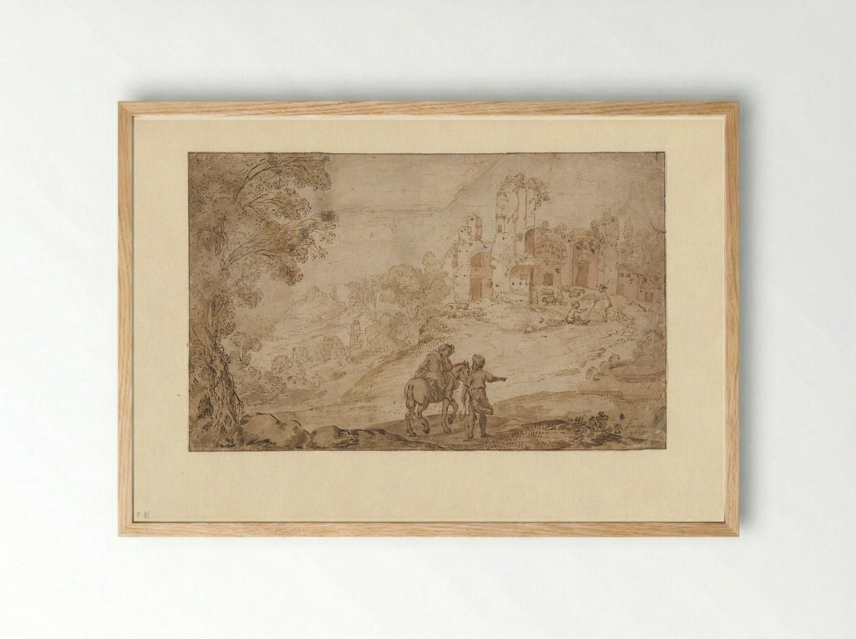 The Good Samaritan - Lambert Jacobsz - Framed Print Wood