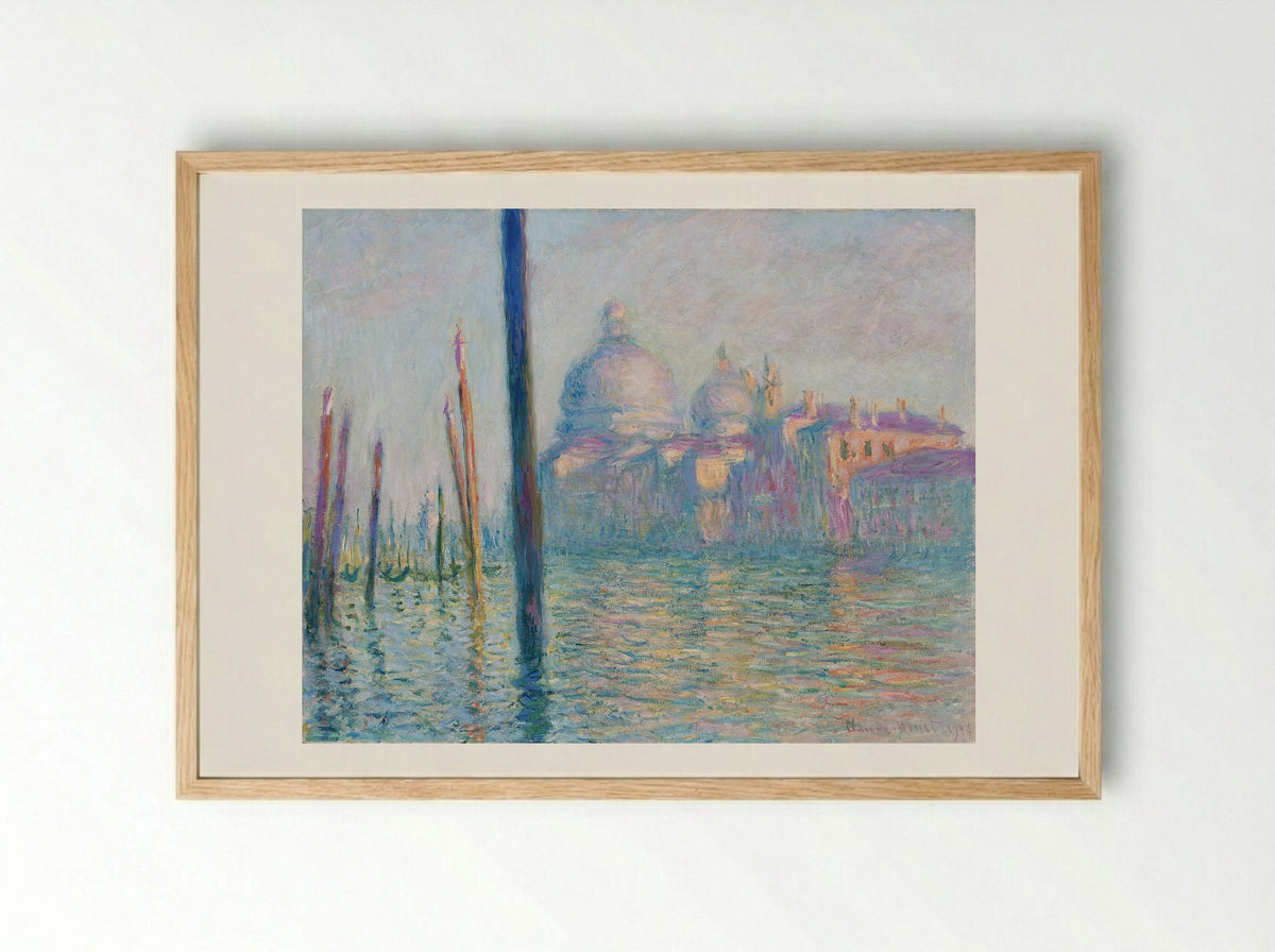 The Grand Canal - Claude Monet - Framed Print Wood