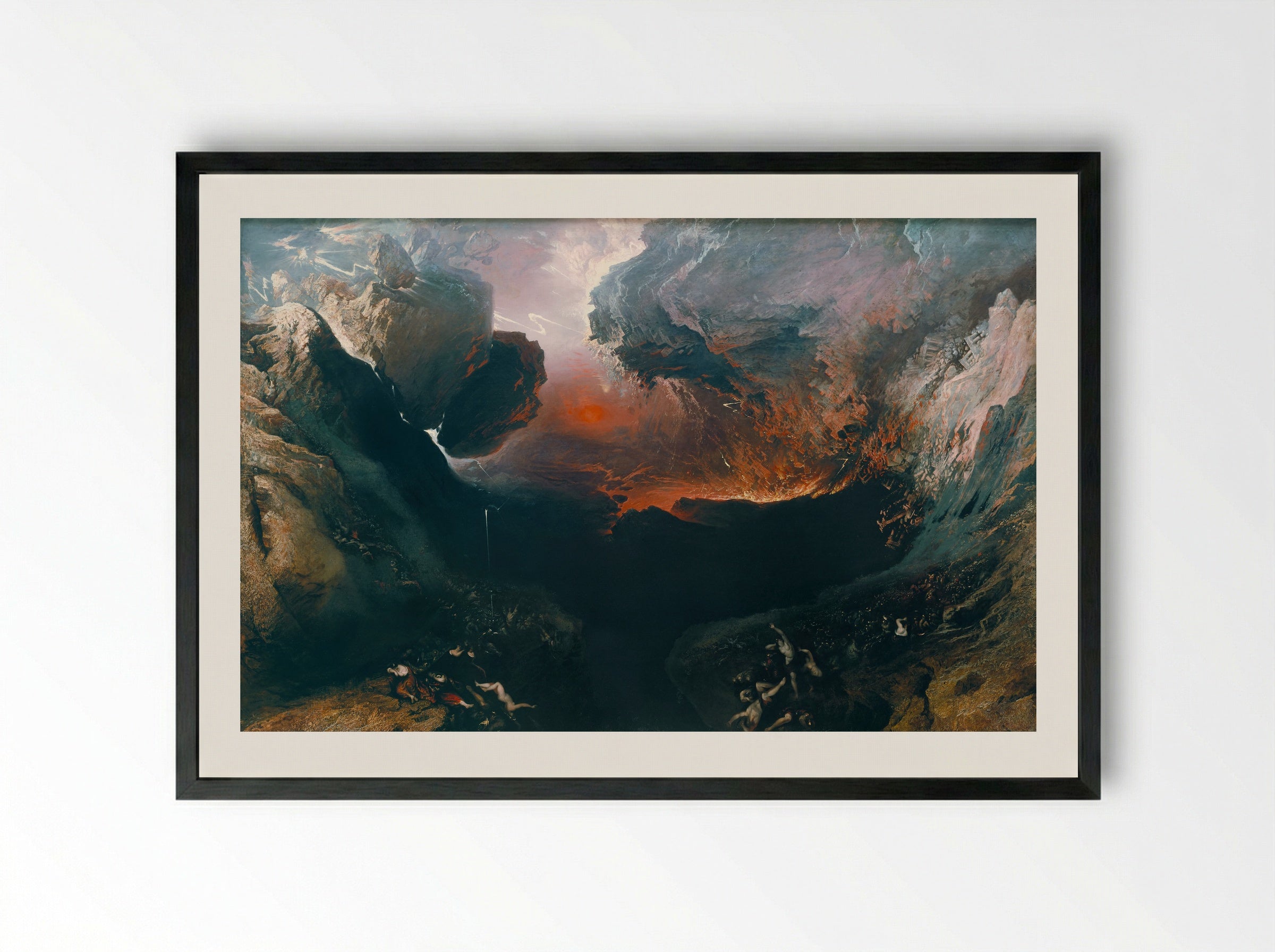 The Great Day of His Wrath - John Martin - Framed Print Black