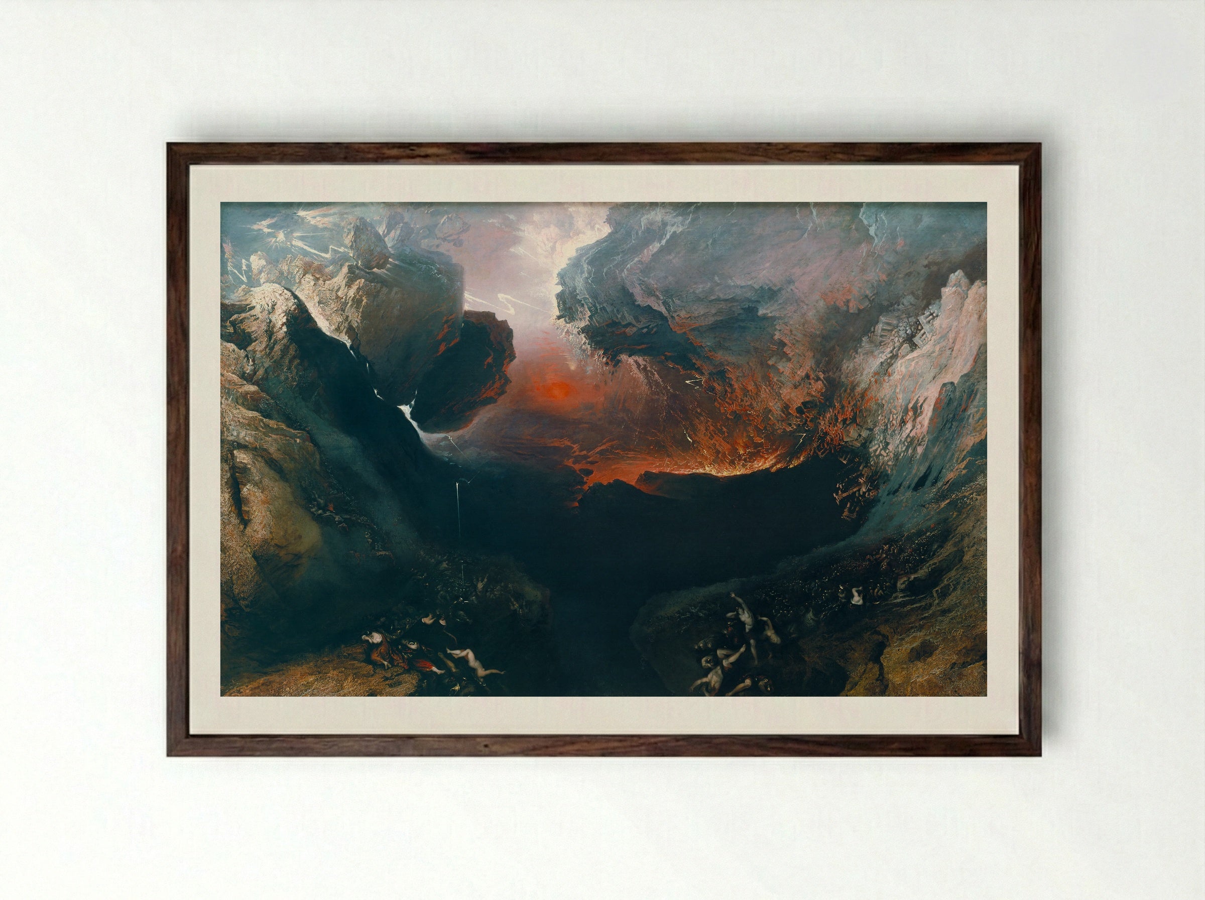 The Great Day of His Wrath - John Martin - Framed Print Dark Wood