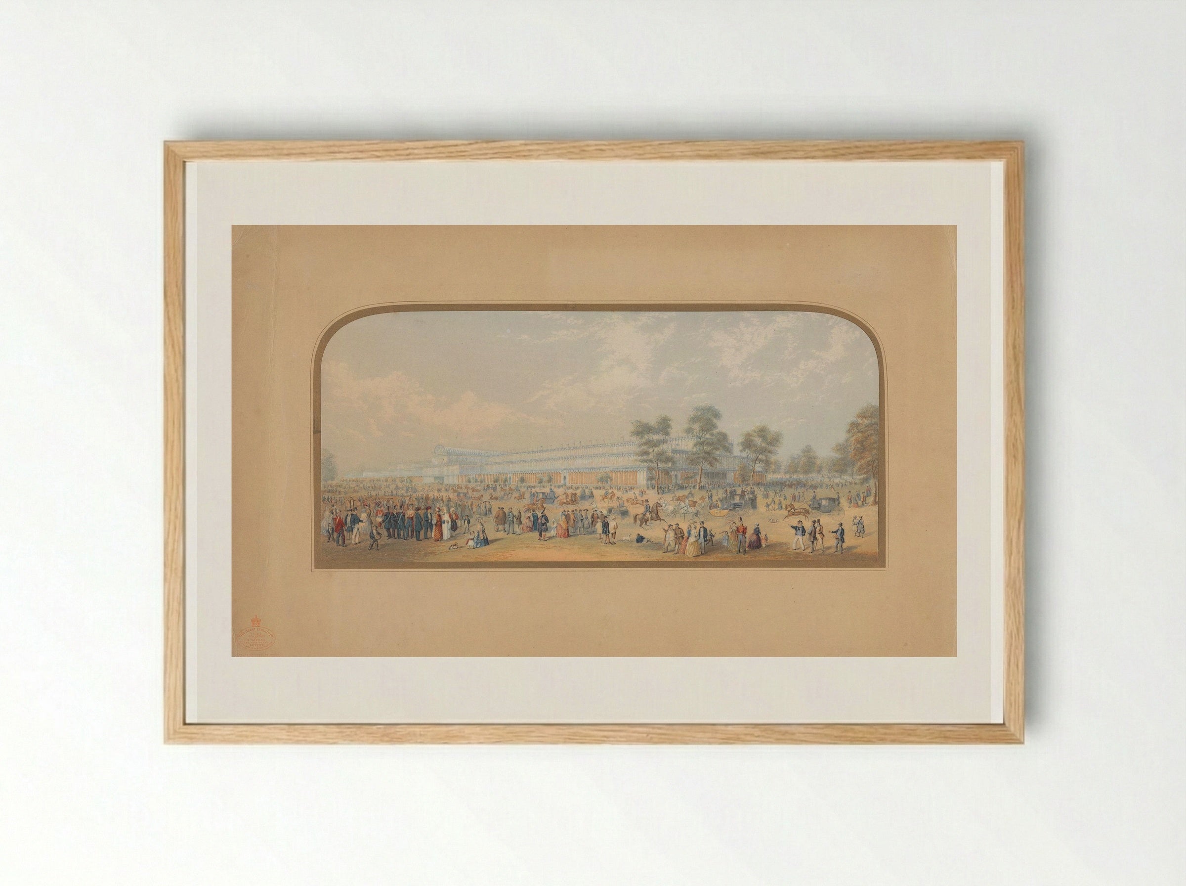 The Great Exhibition (Exterior) - George Baxter - Framed Print Wood
