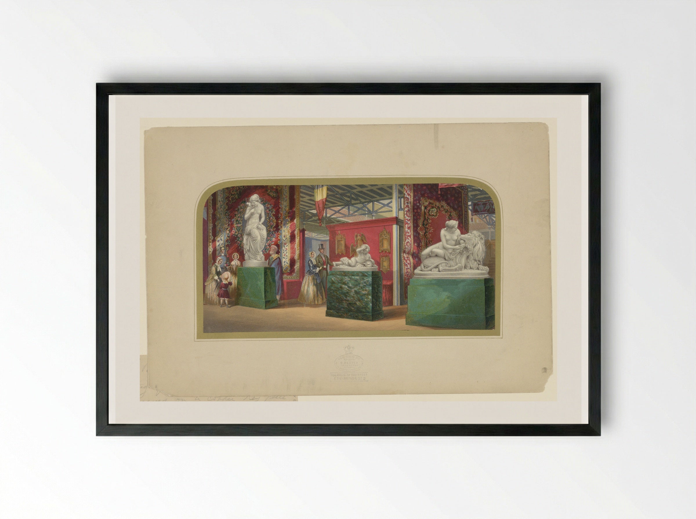 The Great Exhibition (Interior) - George Baxter - Framed Print Black