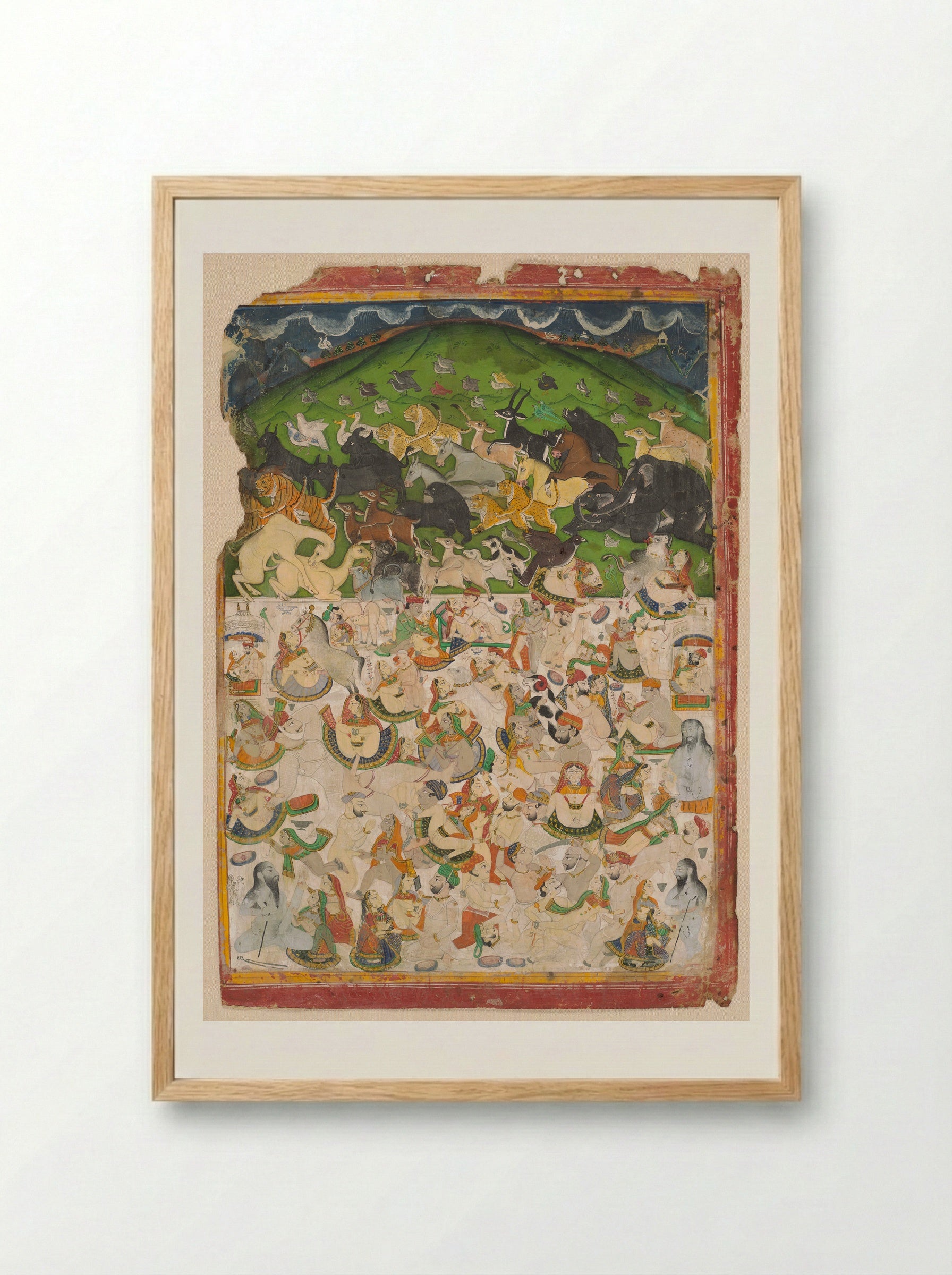 The Great Orgy of Maharao Shatru Sal II - Unknown Artist - Framed Print Wood