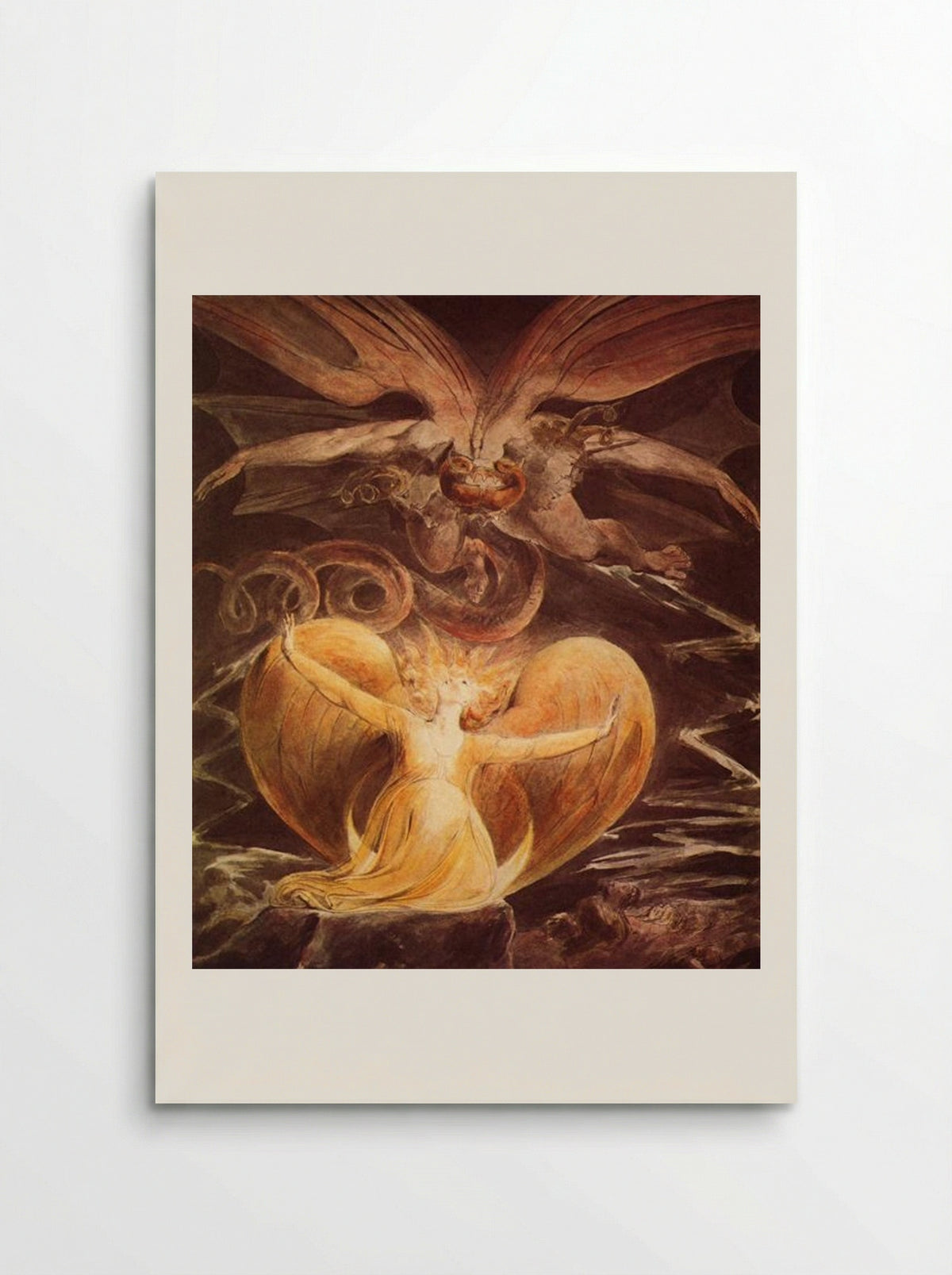 The Great Red Dragon and the Woman Clothed in Sun - William Blake - Poster