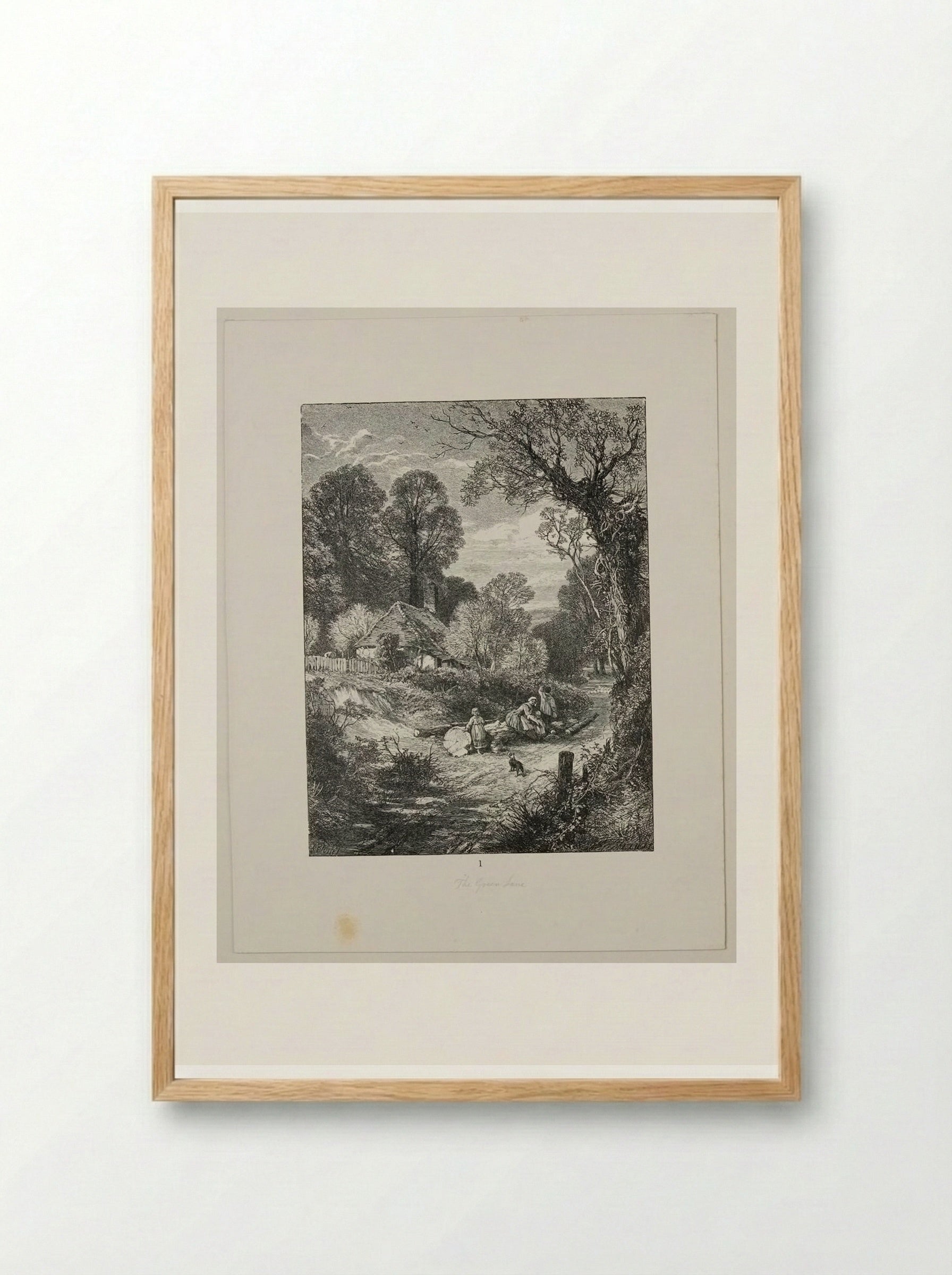 The Green Lane - Edward Dalziel - Framed Print Wood