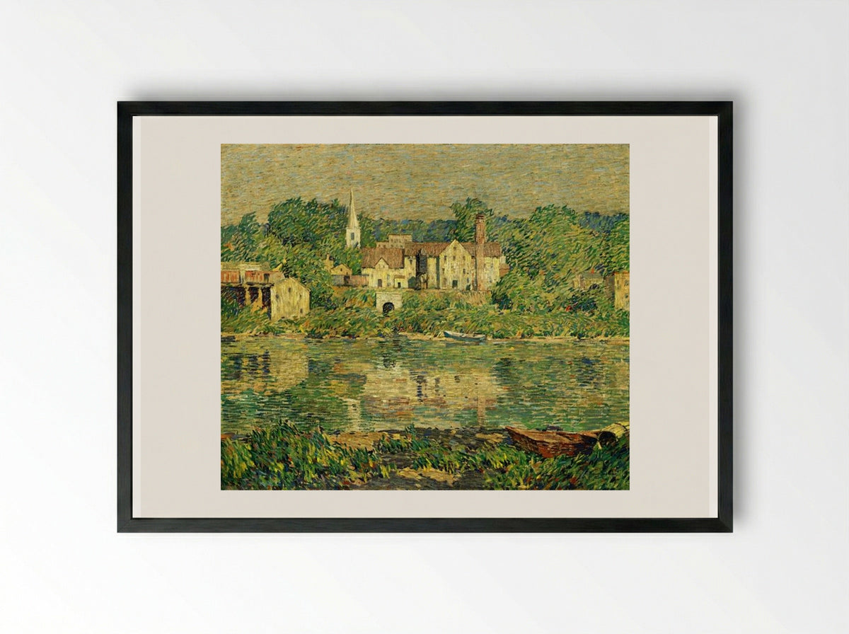 The Green River - Robert Spencer - Framed Print Black