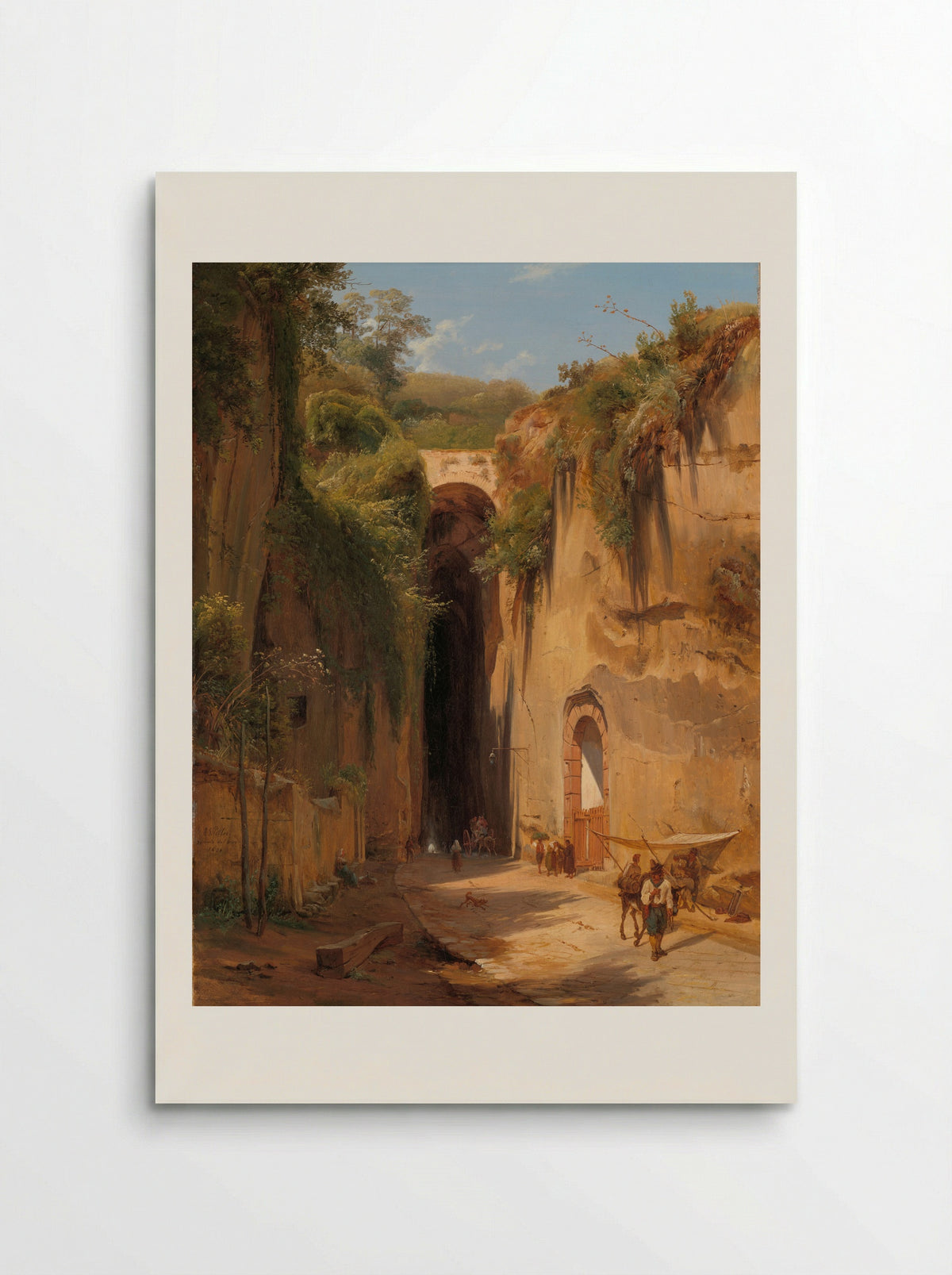 The Grotto of Posillipo at Naples - Antonie Sminck Pitloo - Poster