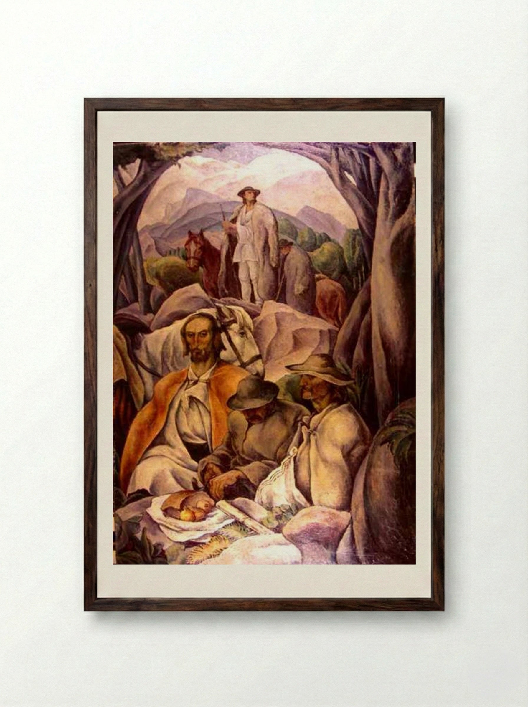 The Guards - Ion Theodorescu-Sion - Framed Print Dark Wood