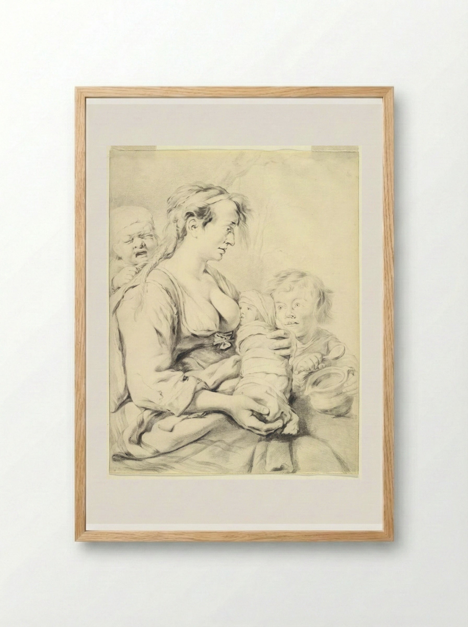 The Gypsy - Cornelis Visscher - Framed Print Wood