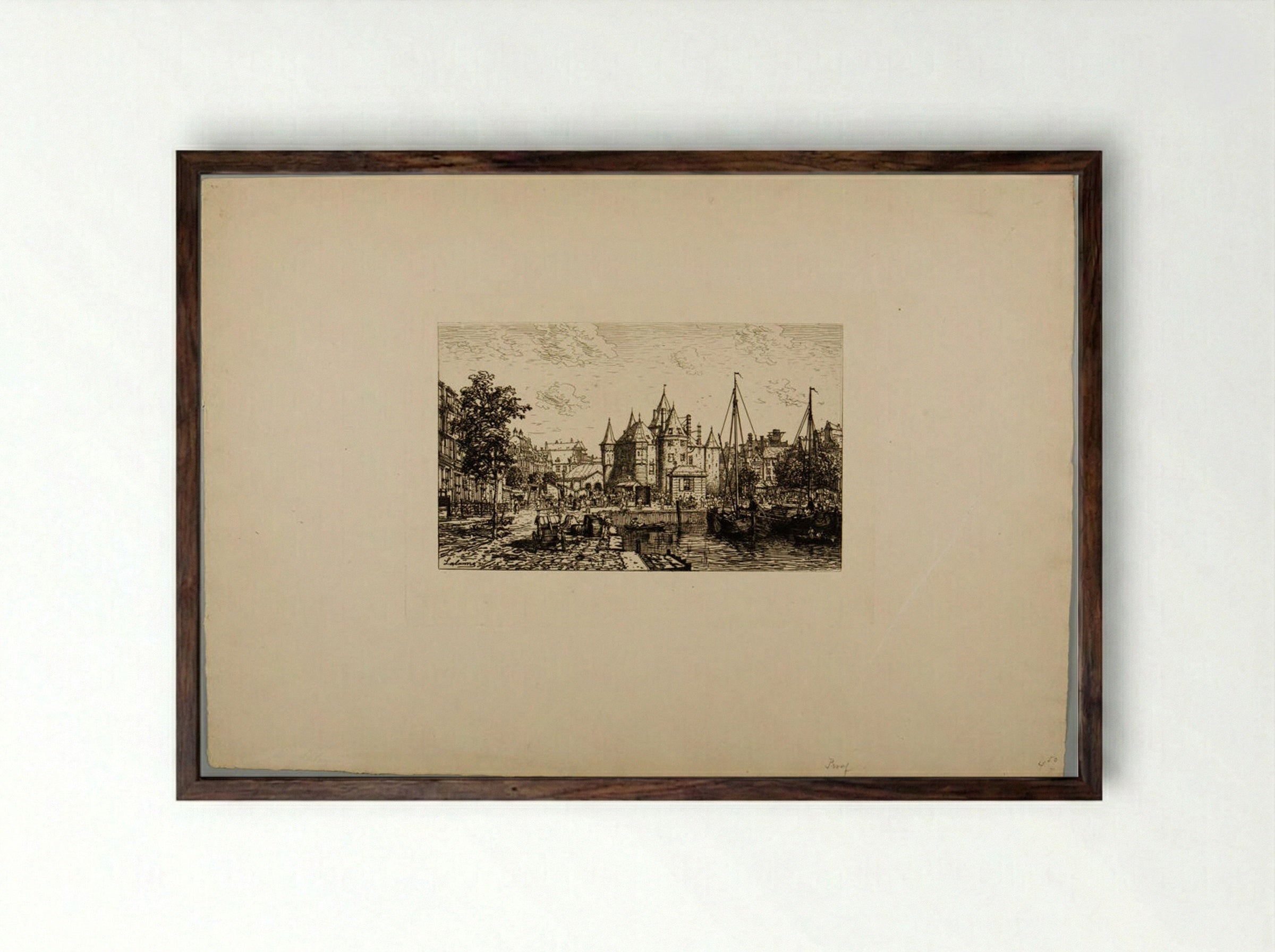 The Hague, Amsterdam - Maxime Lalanne - Framed Print Dark Wood
