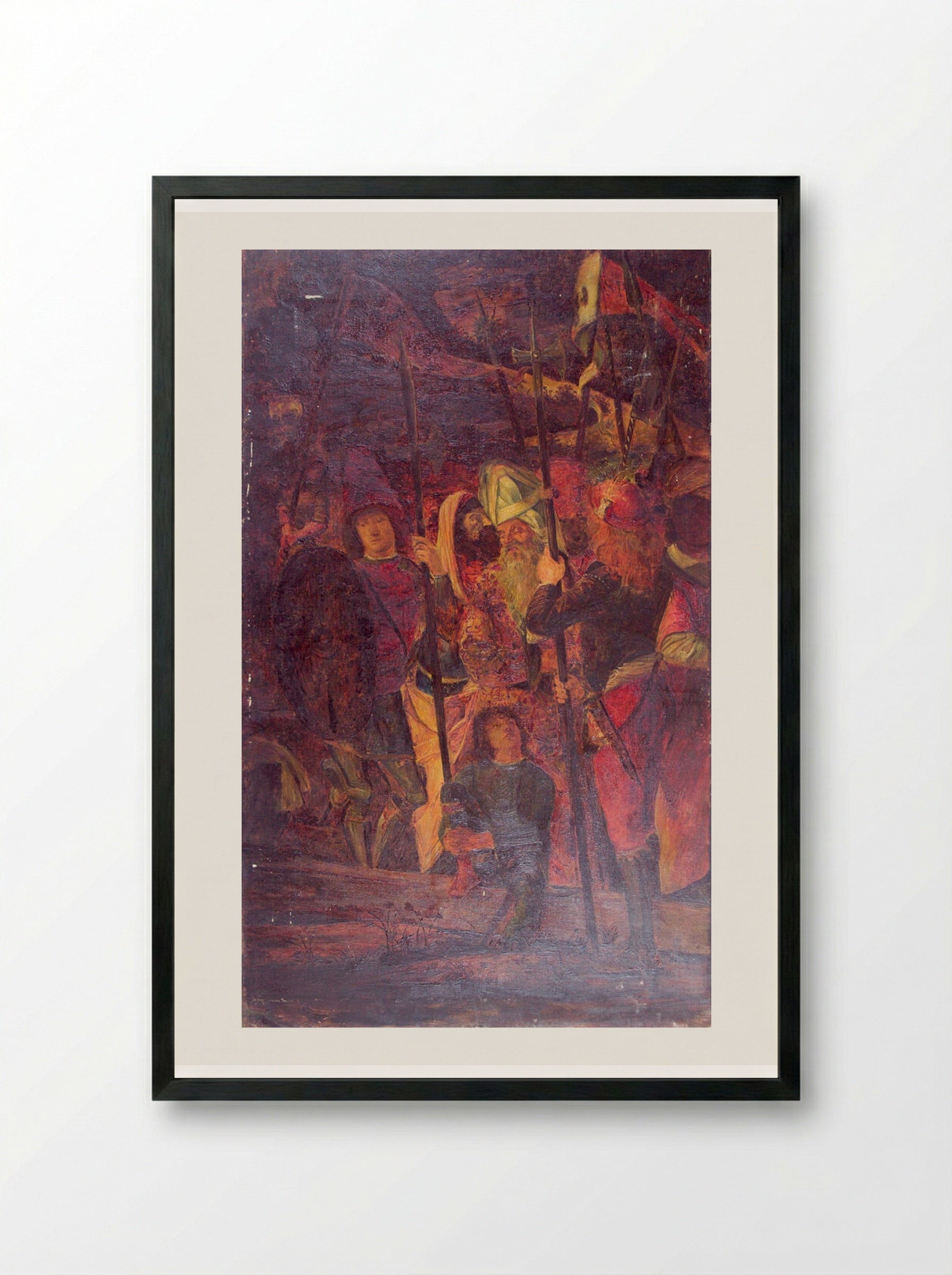 The Halbardiers, after Carpaccio - Joseph Lindon Smith - Framed Print Black