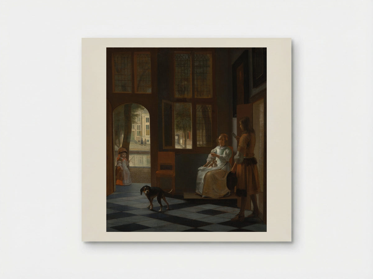 The Handing Over of a Letter in the Entrance Hall - Pieter de Hooch - Poster