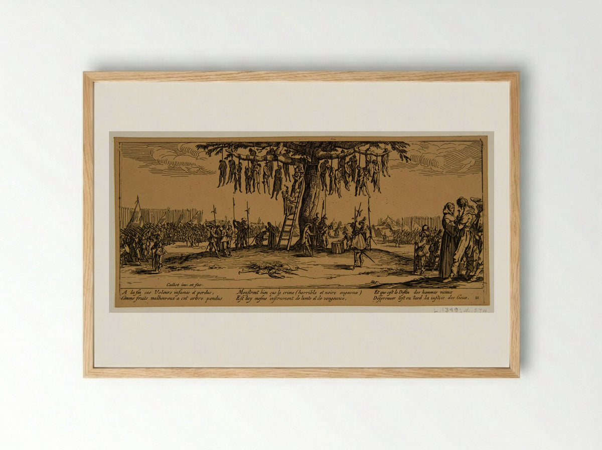 The Hanging - Jacques Callot - Framed Print Wood