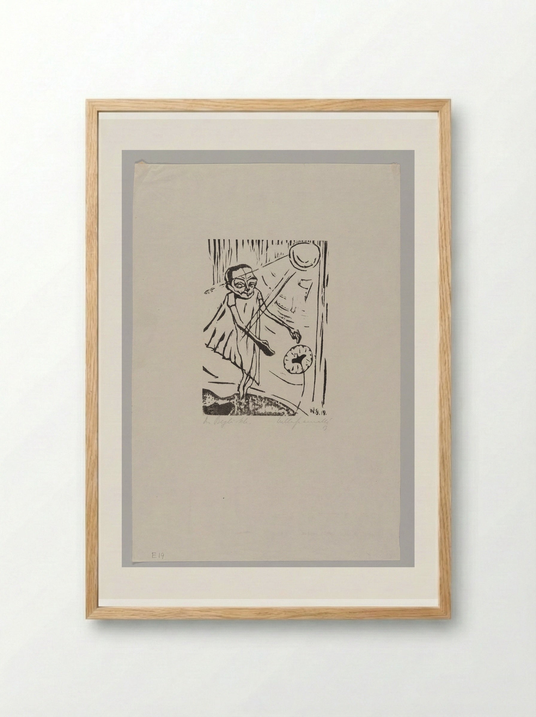 The Happy One - Walter Gramatté - Framed Print Wood