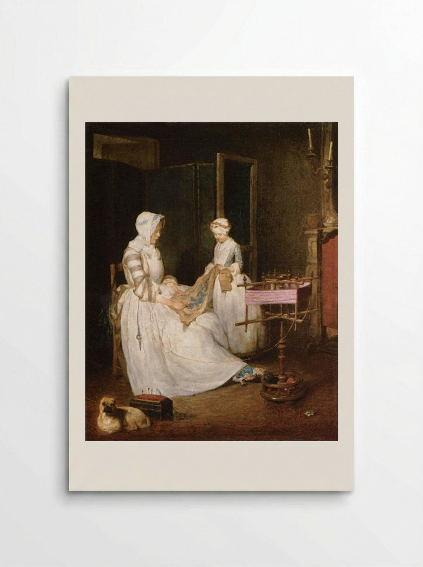 The Hard-working Mother - Jean-Baptiste-Siméon Chardin - Poster