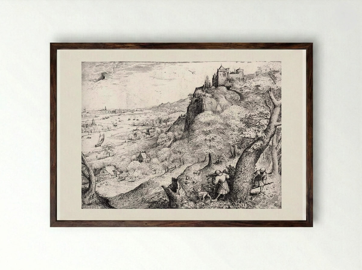 The Hare Hunt - Pieter Bruegel the Elder - Framed Print Dark Wood
