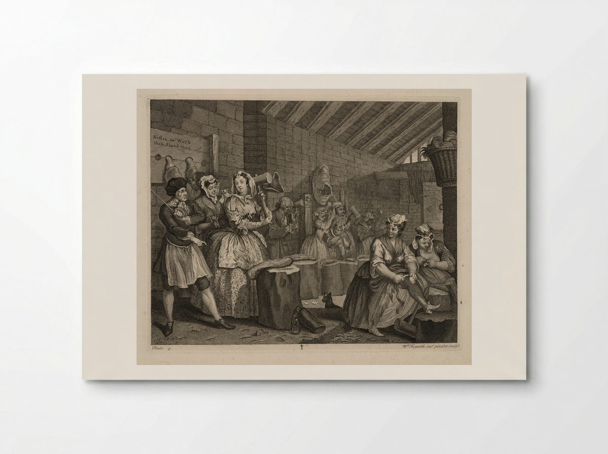 The Harlot Beats Hemp in Bridewell Prison - William Hogarth - Poster