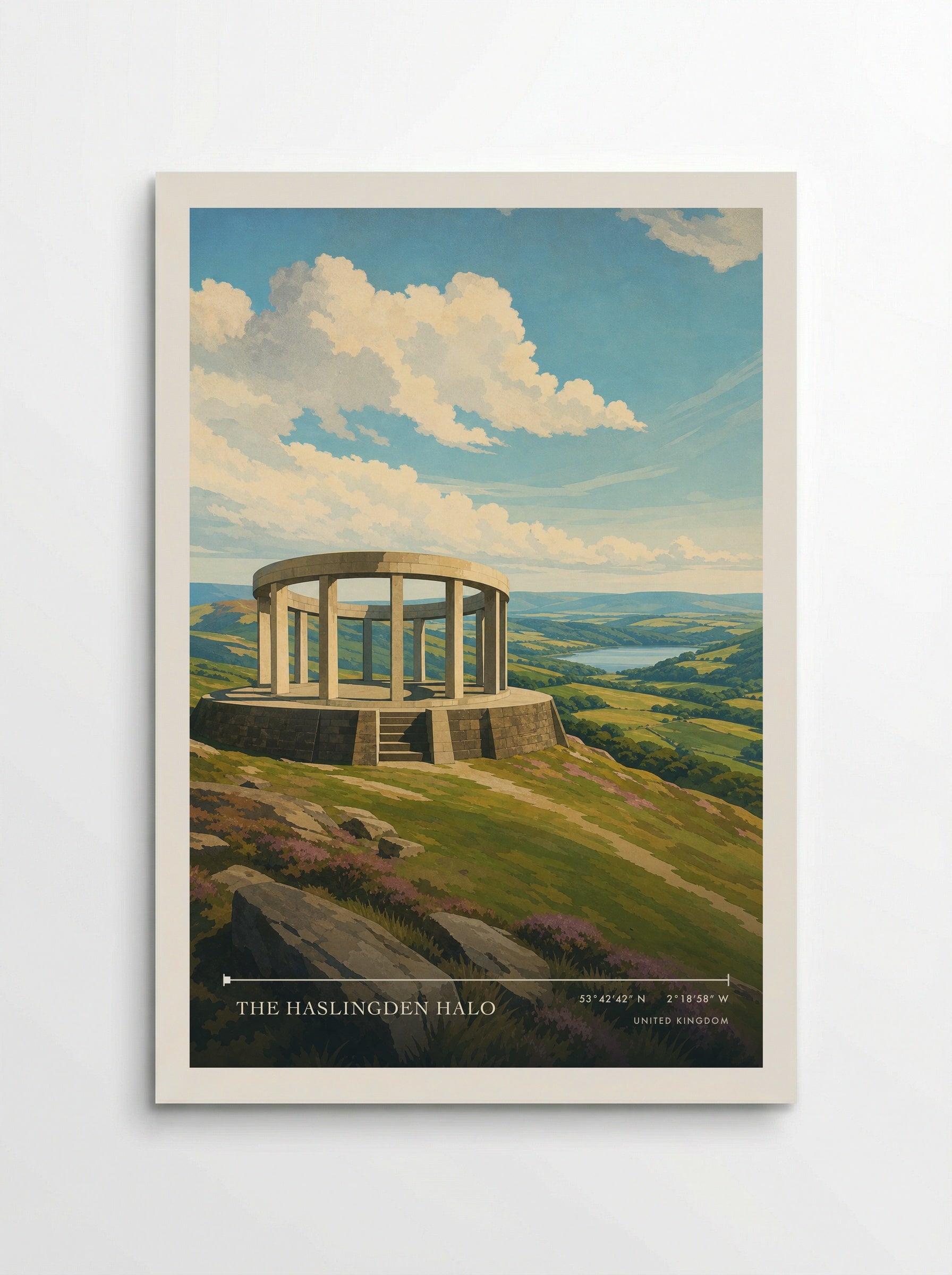 The Haslingden Halo United Kingdom Travel Poster - Poster