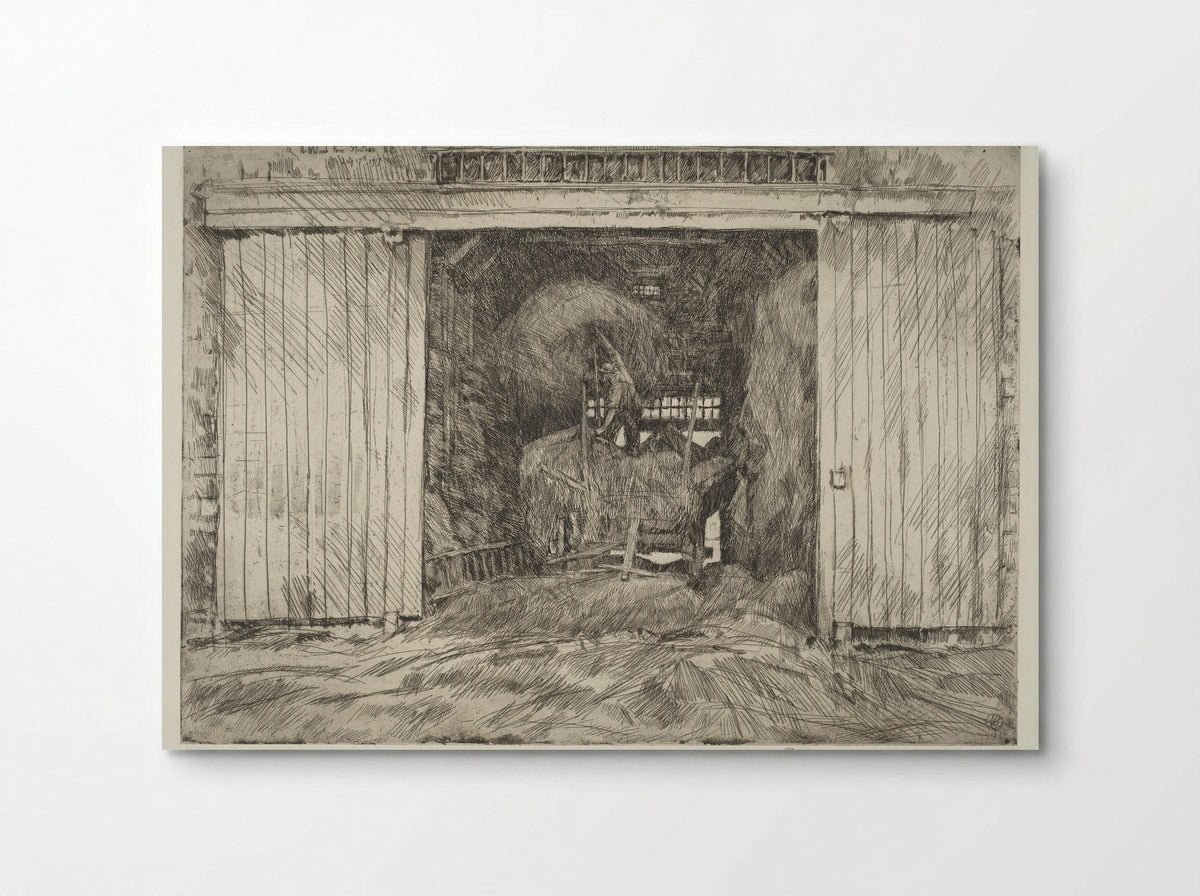 The Hay Barn - Childe Hassam - Poster