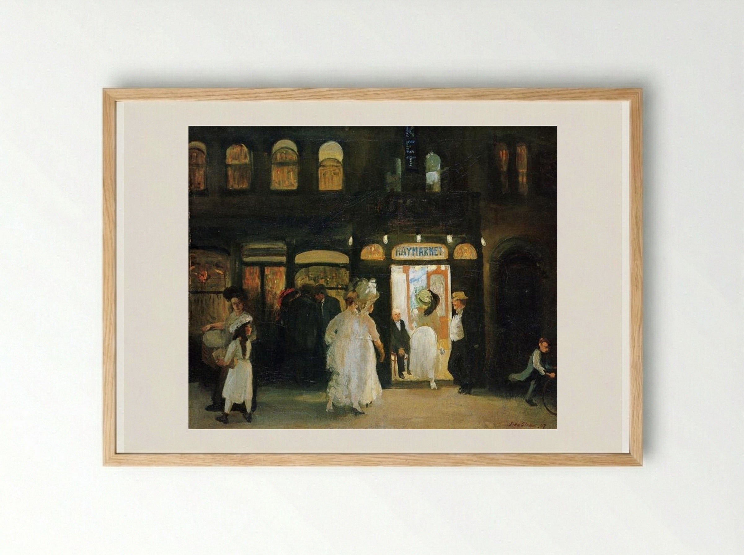 The Haymarket - John French Sloan - Framed Print Wood