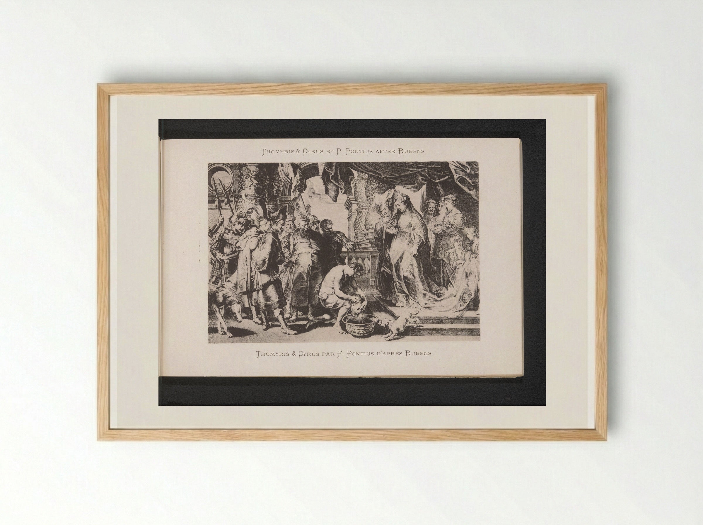 The Head of Cyrus Brought to Queen Tomyris - Paulus Pontius - Framed Print Wood
