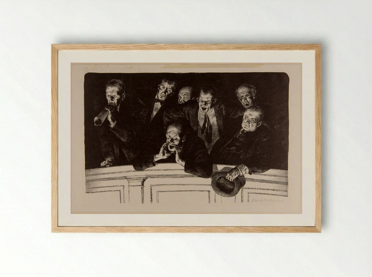 The Hecklers - Joseph Hirsch - Framed Print Wood