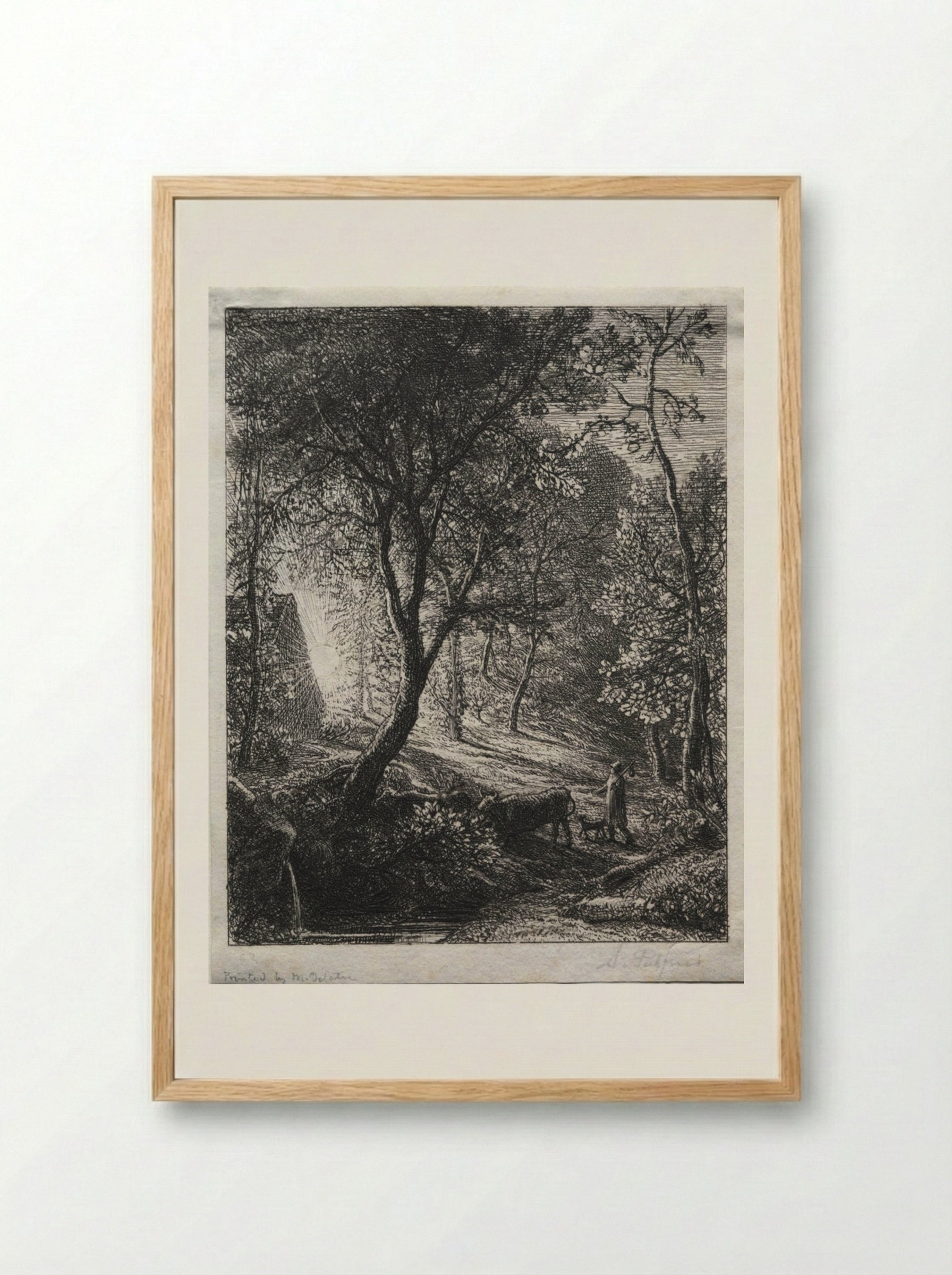 The Herdsman's Cottage - Samuel Palmer - Framed Print Wood