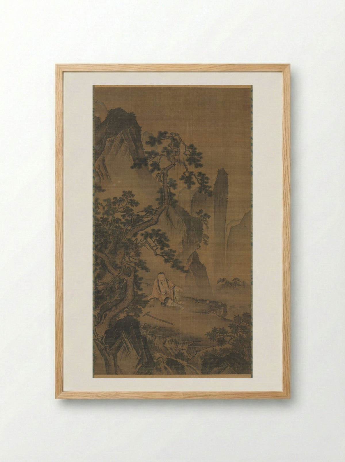 The Hermit Xu You Resting by a Stream - Dai Jin - Framed Print Wood
